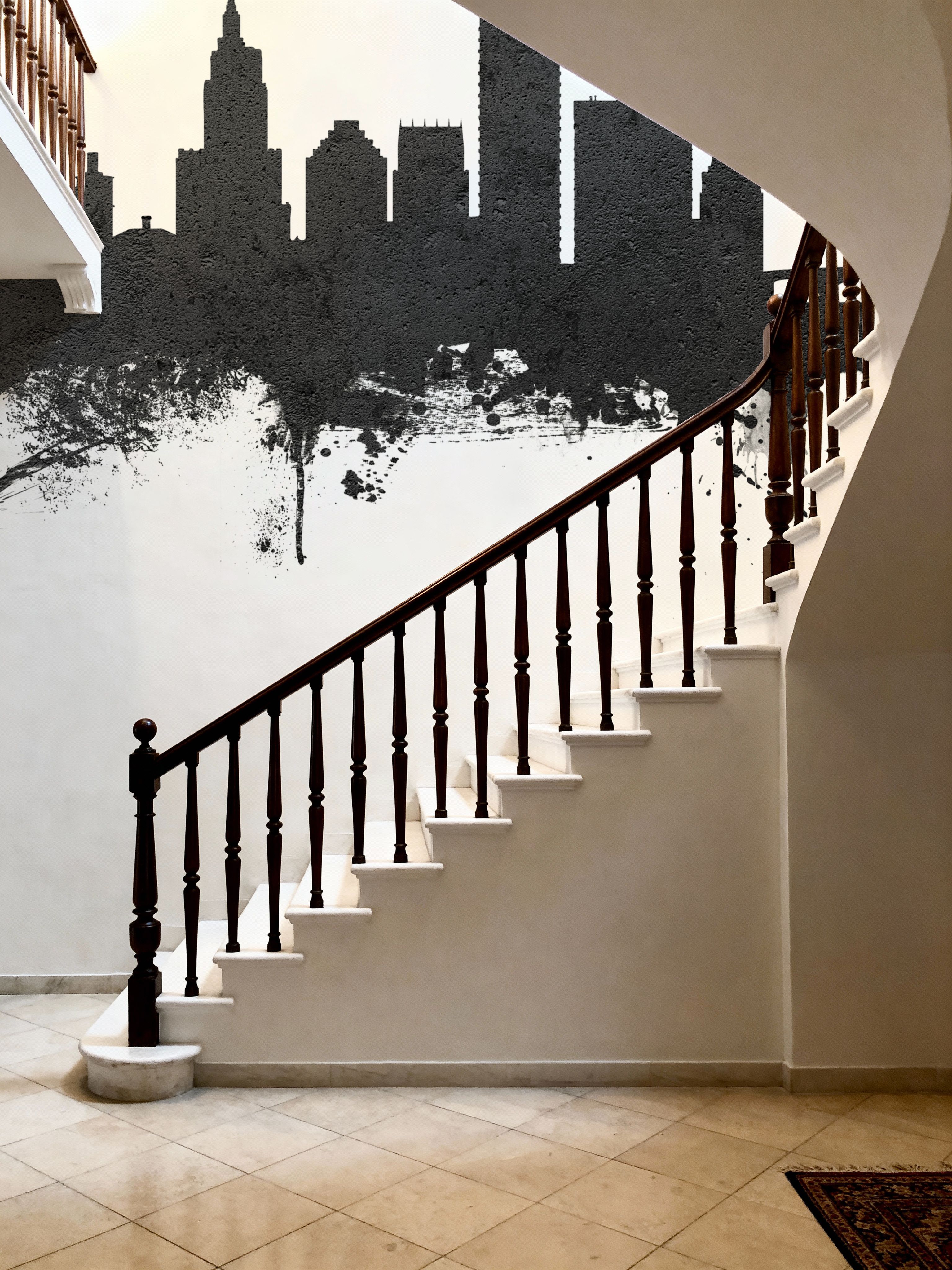 Providence Rhode Island Skyline Black & White