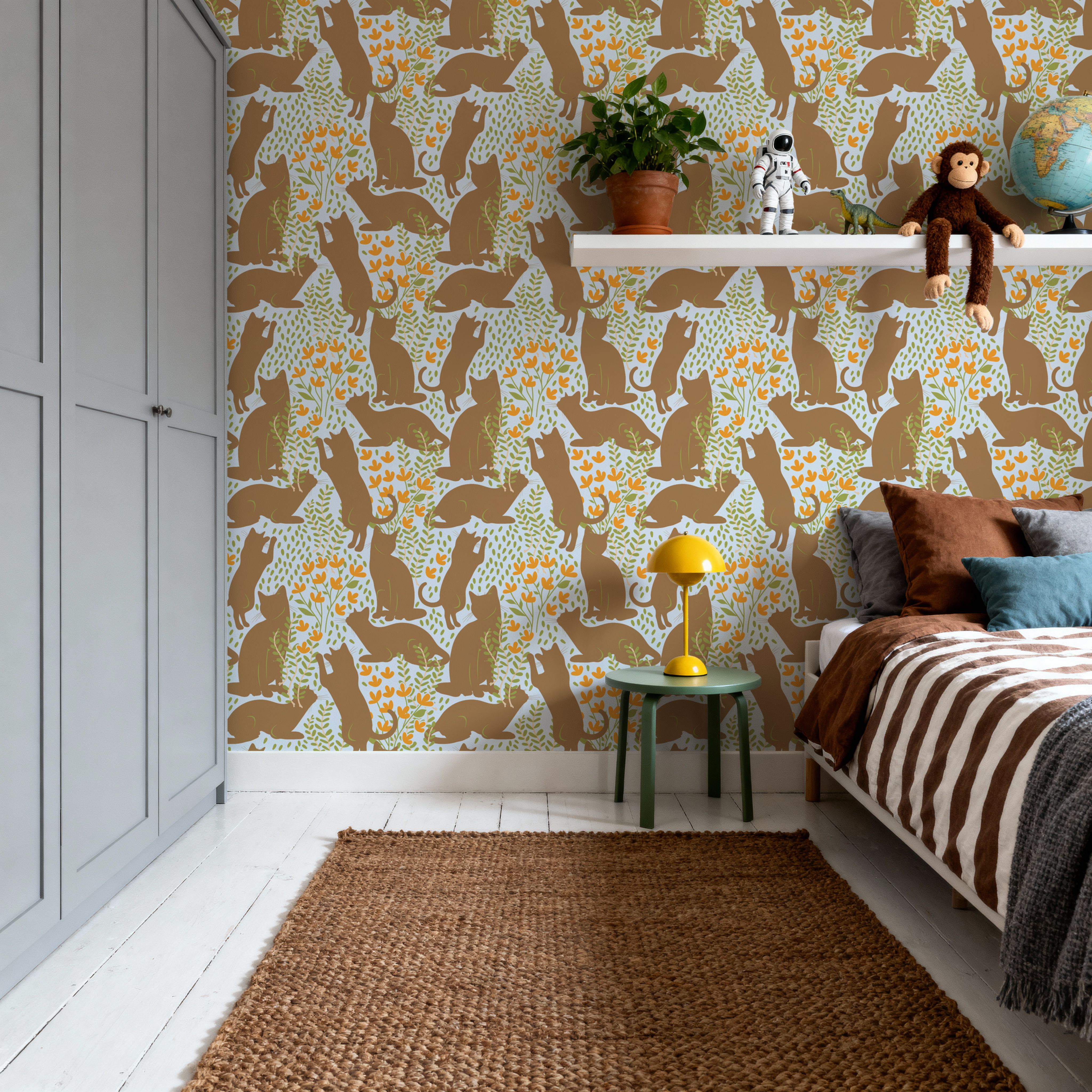 Hunters in The Garden, Sky & Beige