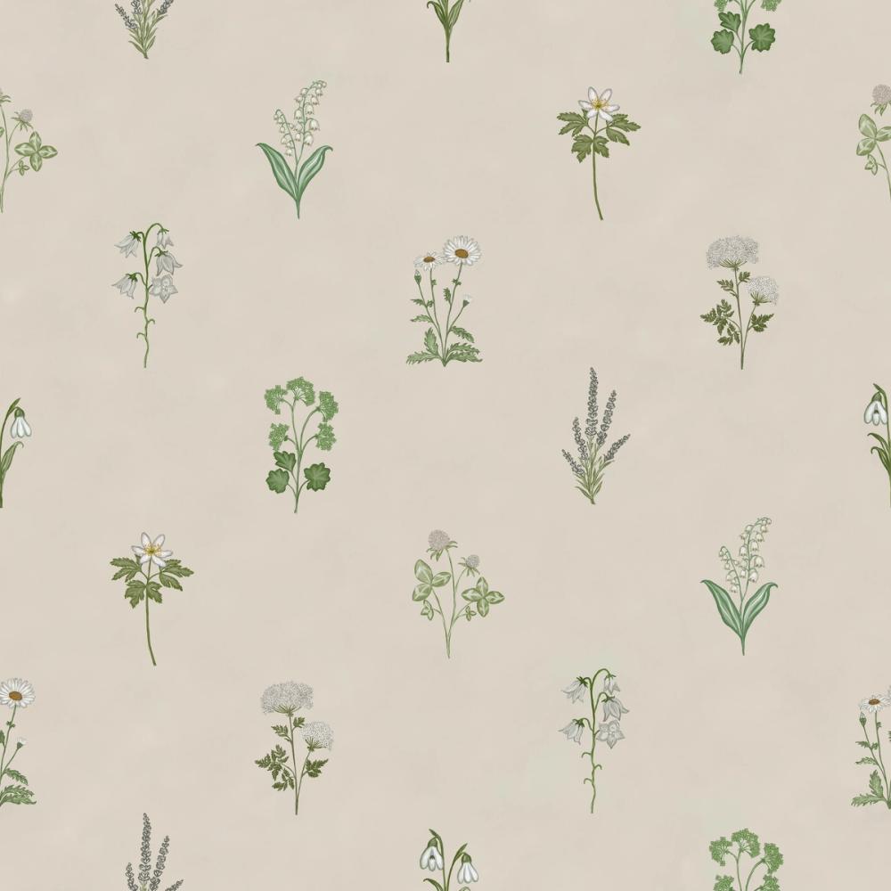 Nordic Flora Ivory, Cream