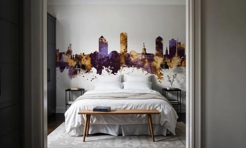 Tallahassee Florida Skyline Purple & Gold