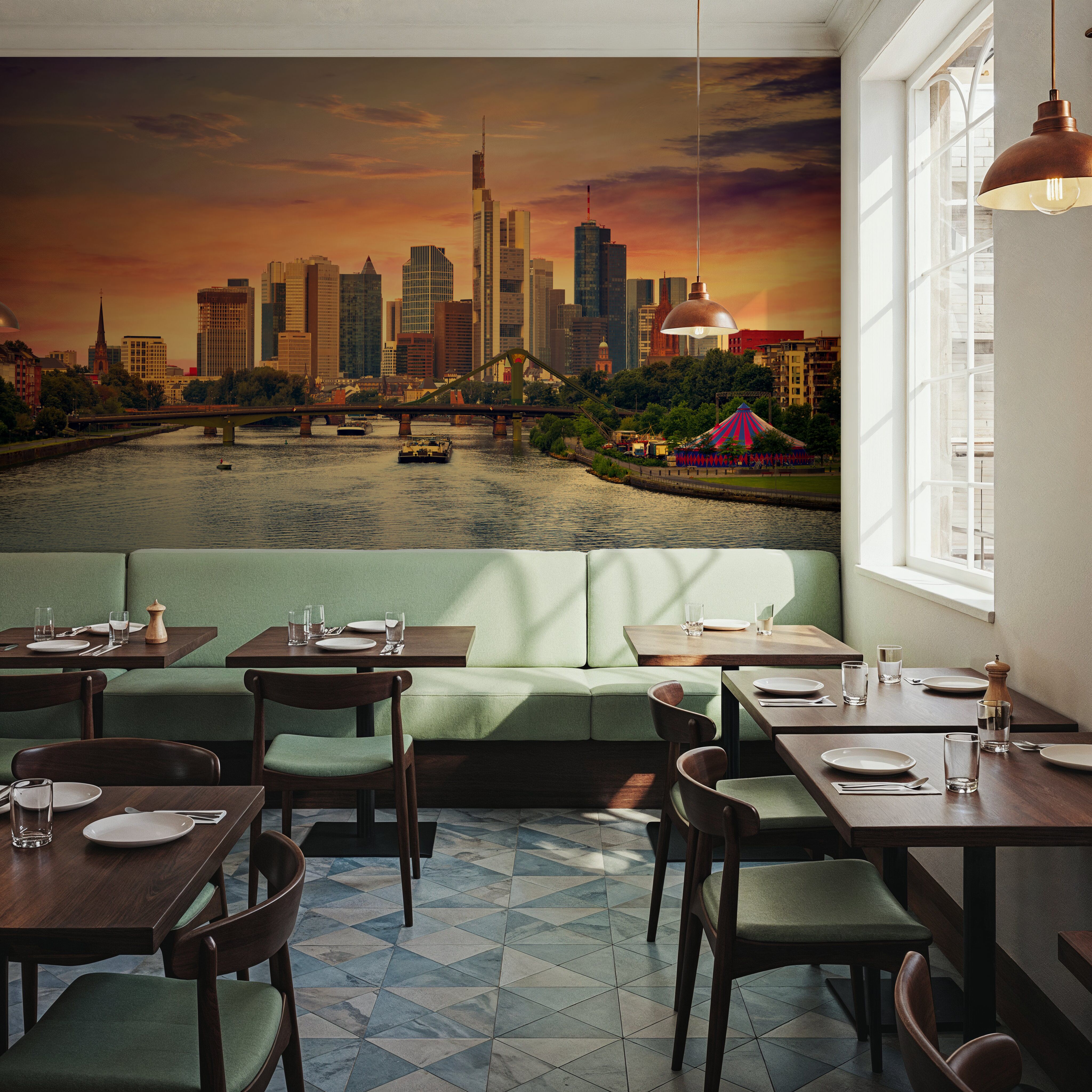 Frankfurt Skyline at Sunset