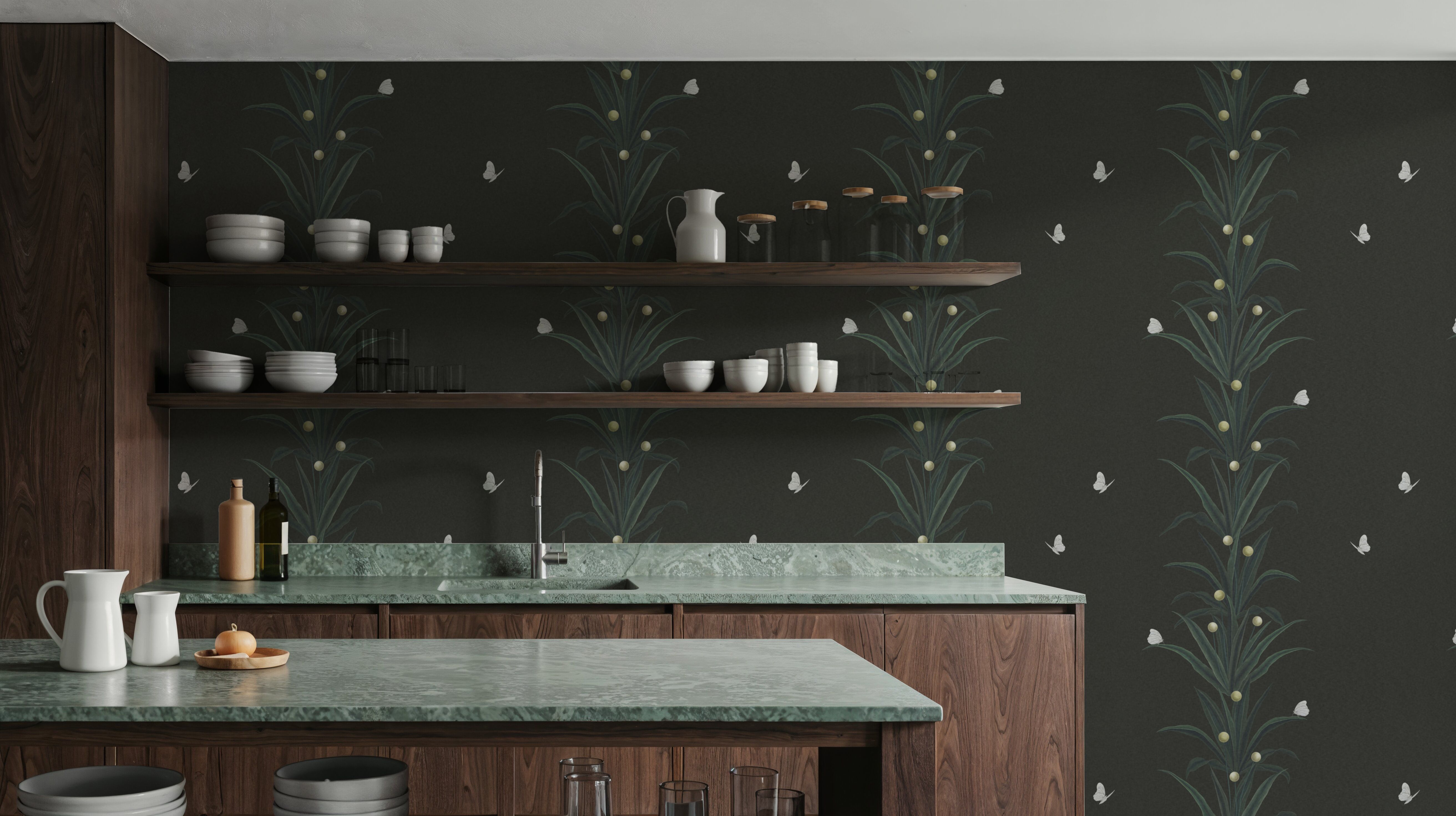 Foliage & Butterflies - Slate