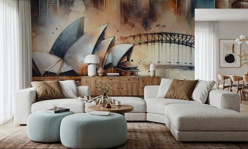 Watercolor Skyline Sydney