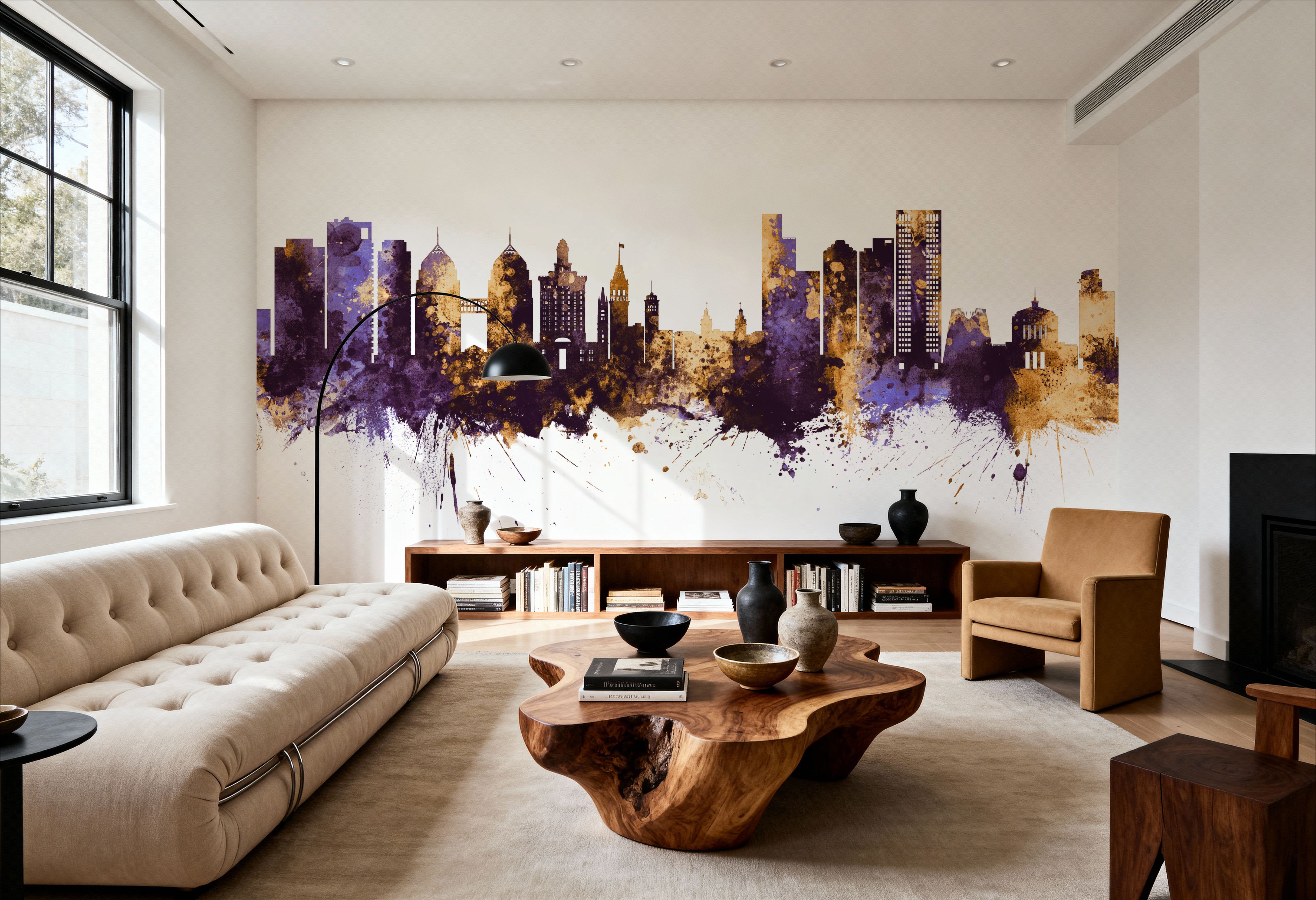 Oakland California Skyline Purple & Gold