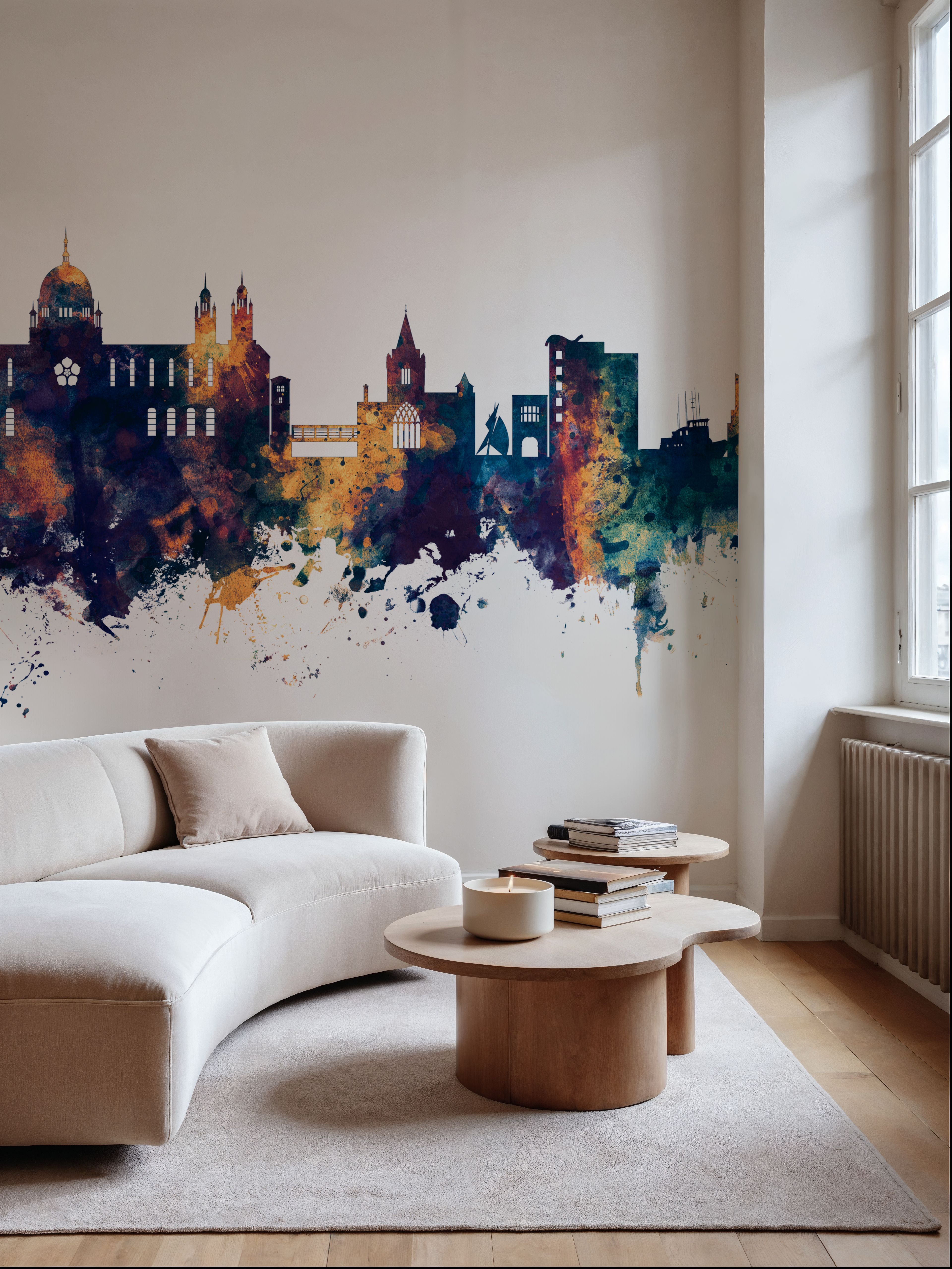 Galway Ireland Skyline Blue & Bronze