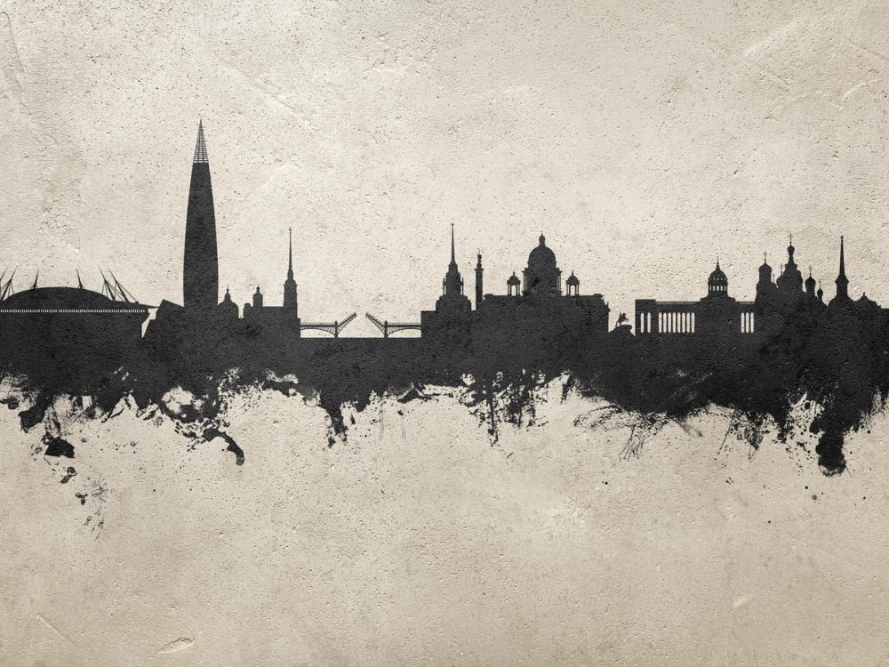 St Petersbug Russia Skyline Concrete