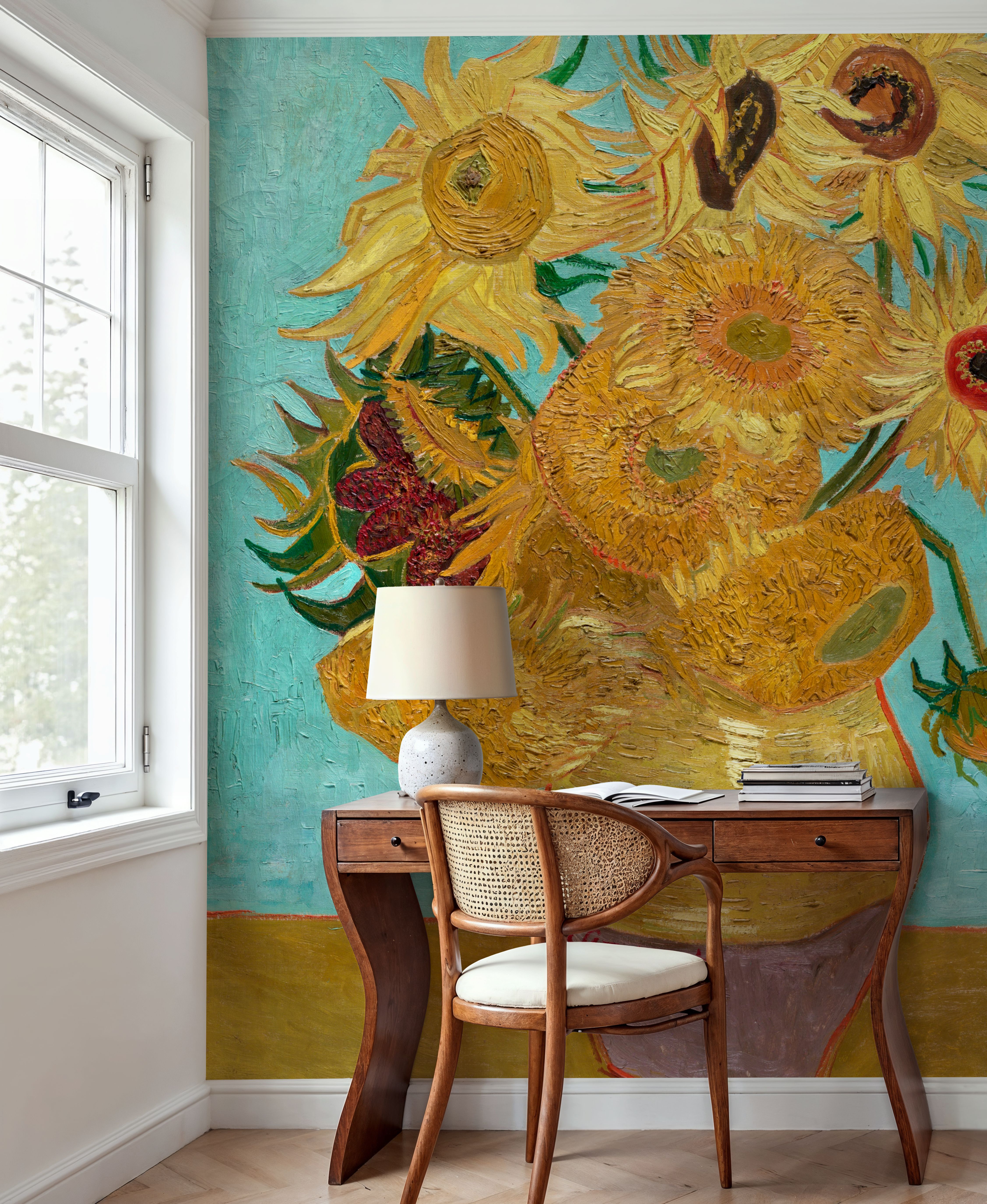 Vase with Twelve Sunflowers