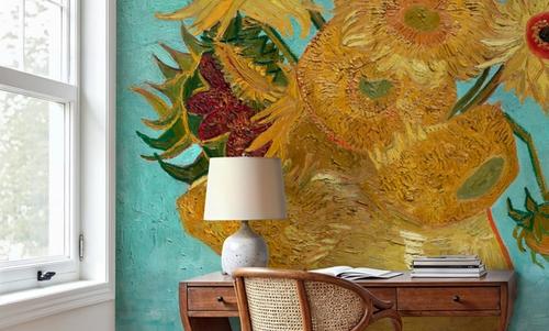 Vase with Twelve Sunflowers