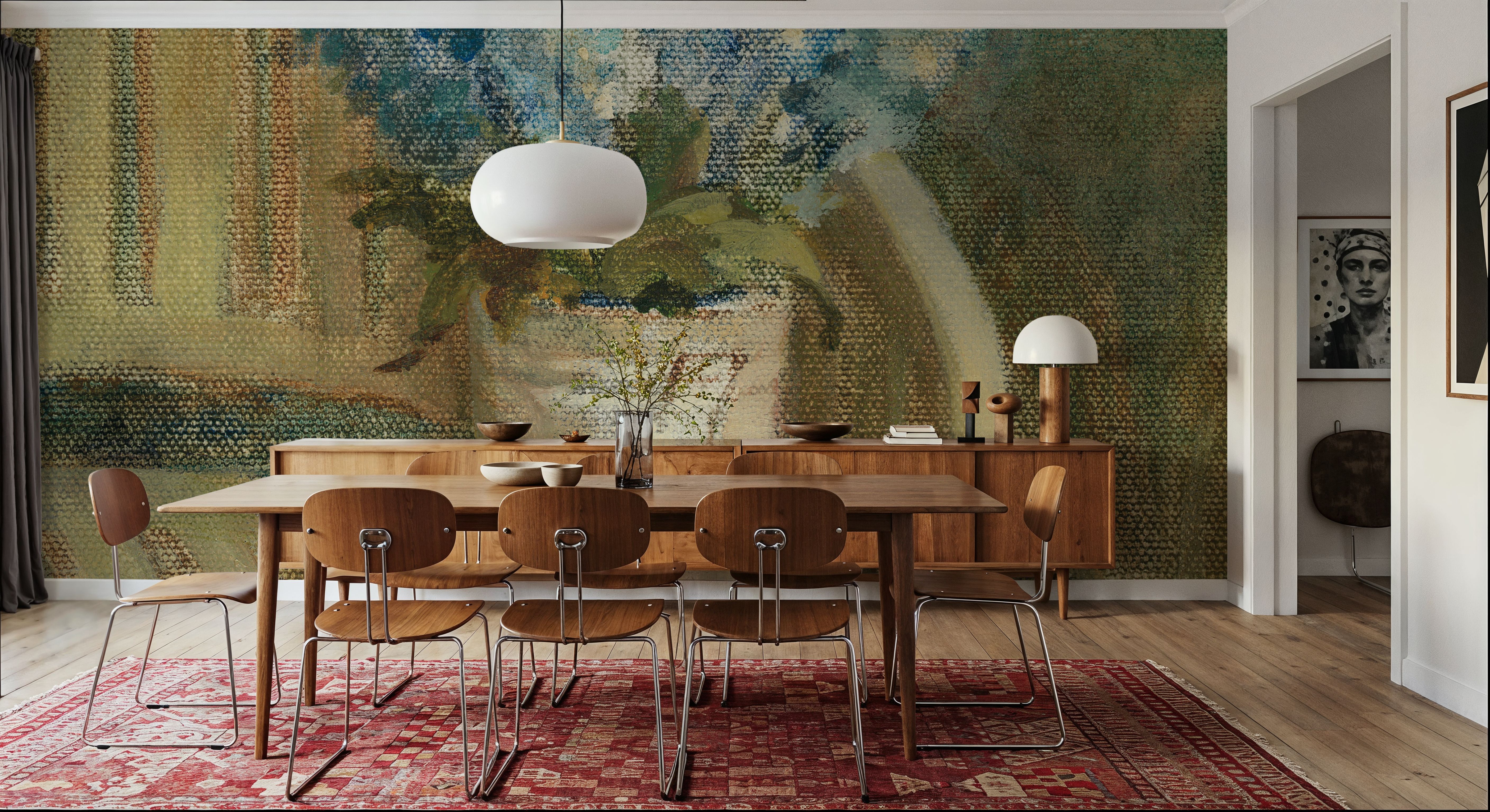 Larkspur Bouquet on Bench