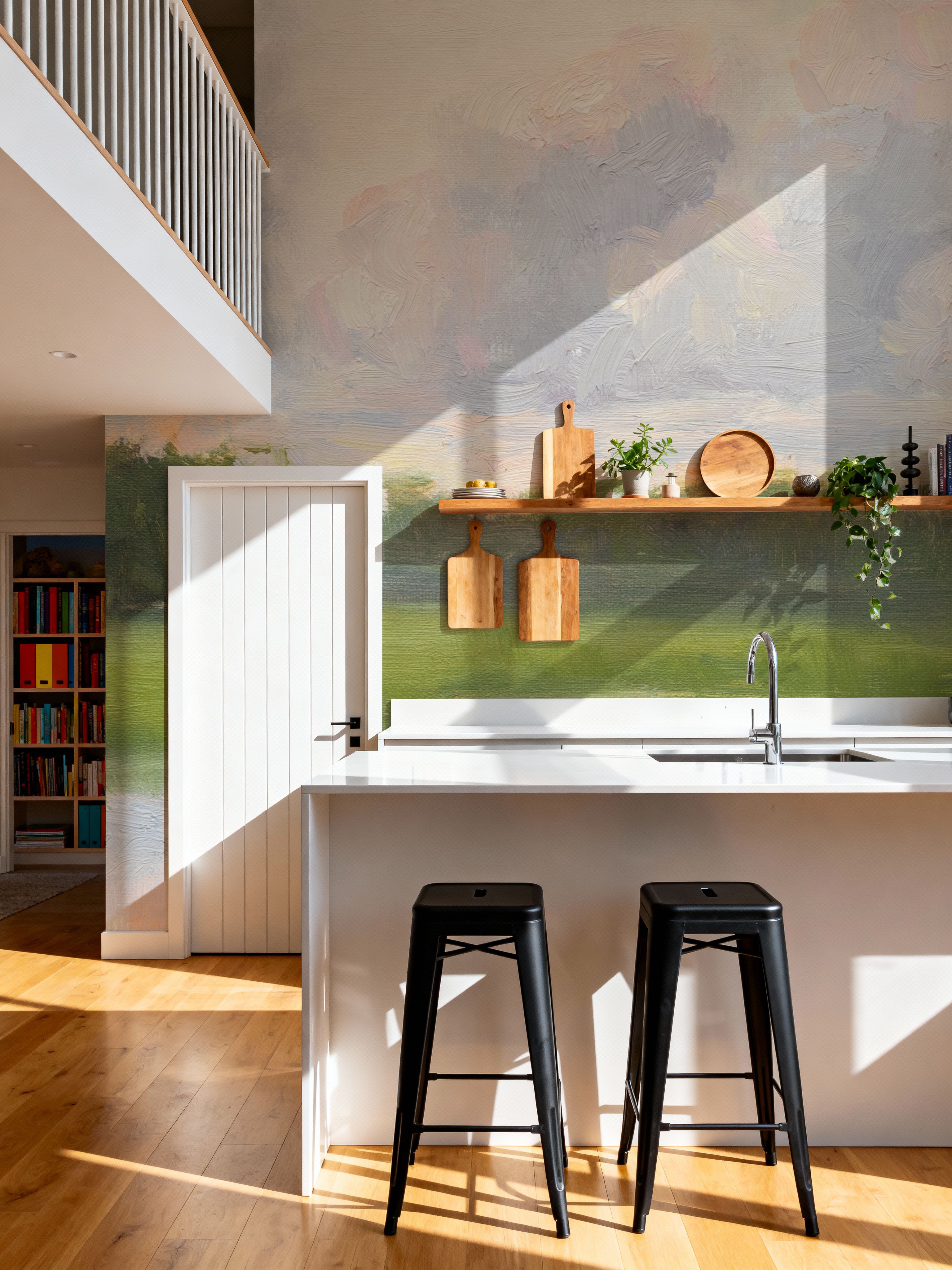 Pastel Clouds Over the Water