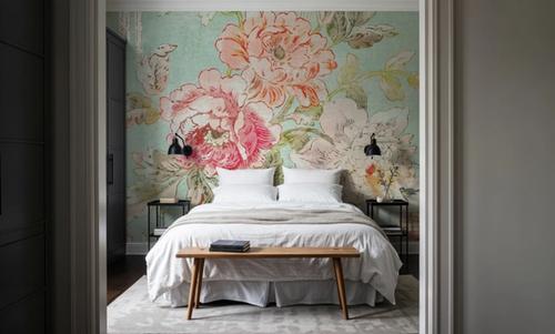 Cottage Roses I Blue