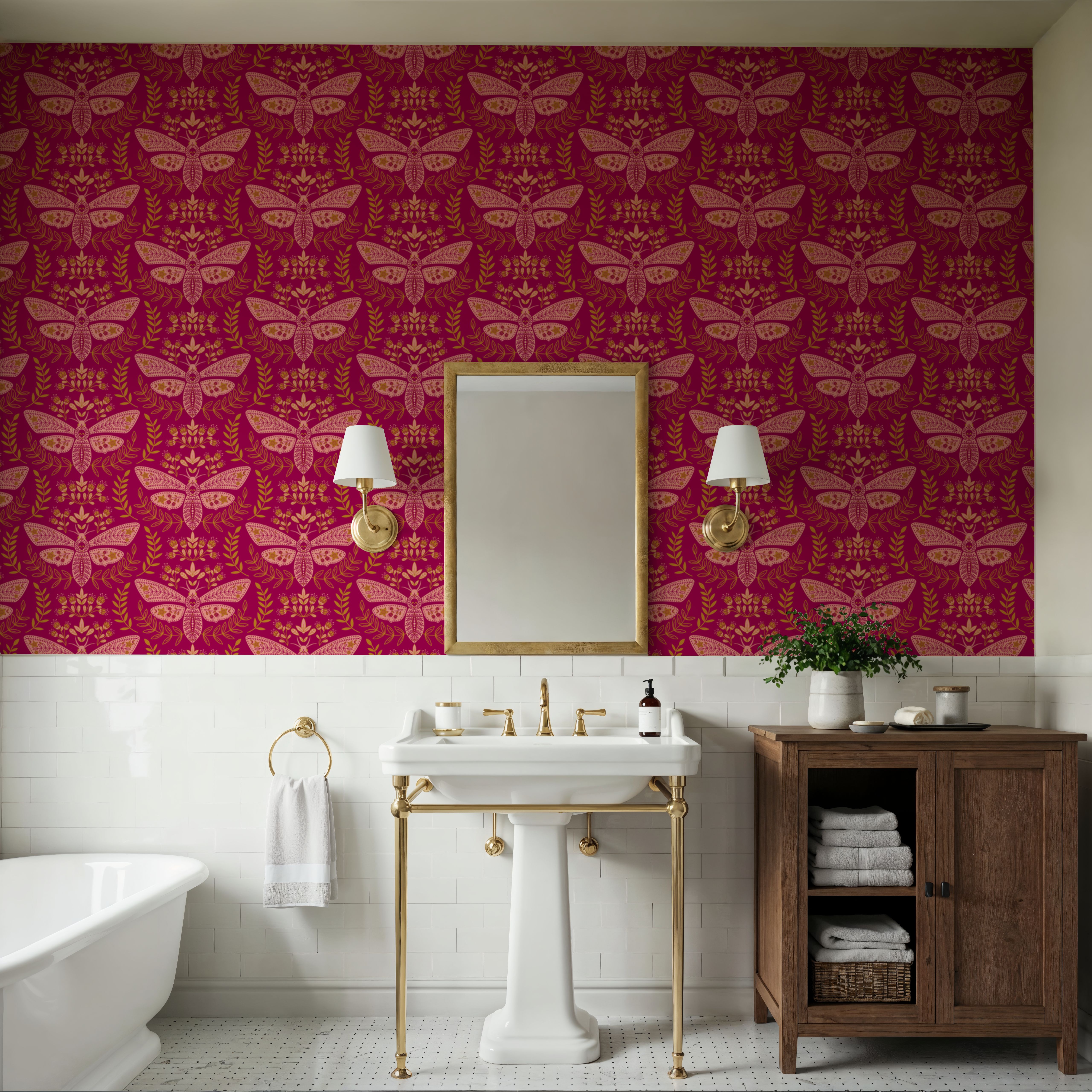 Deaths Head Moth, Wallpaper