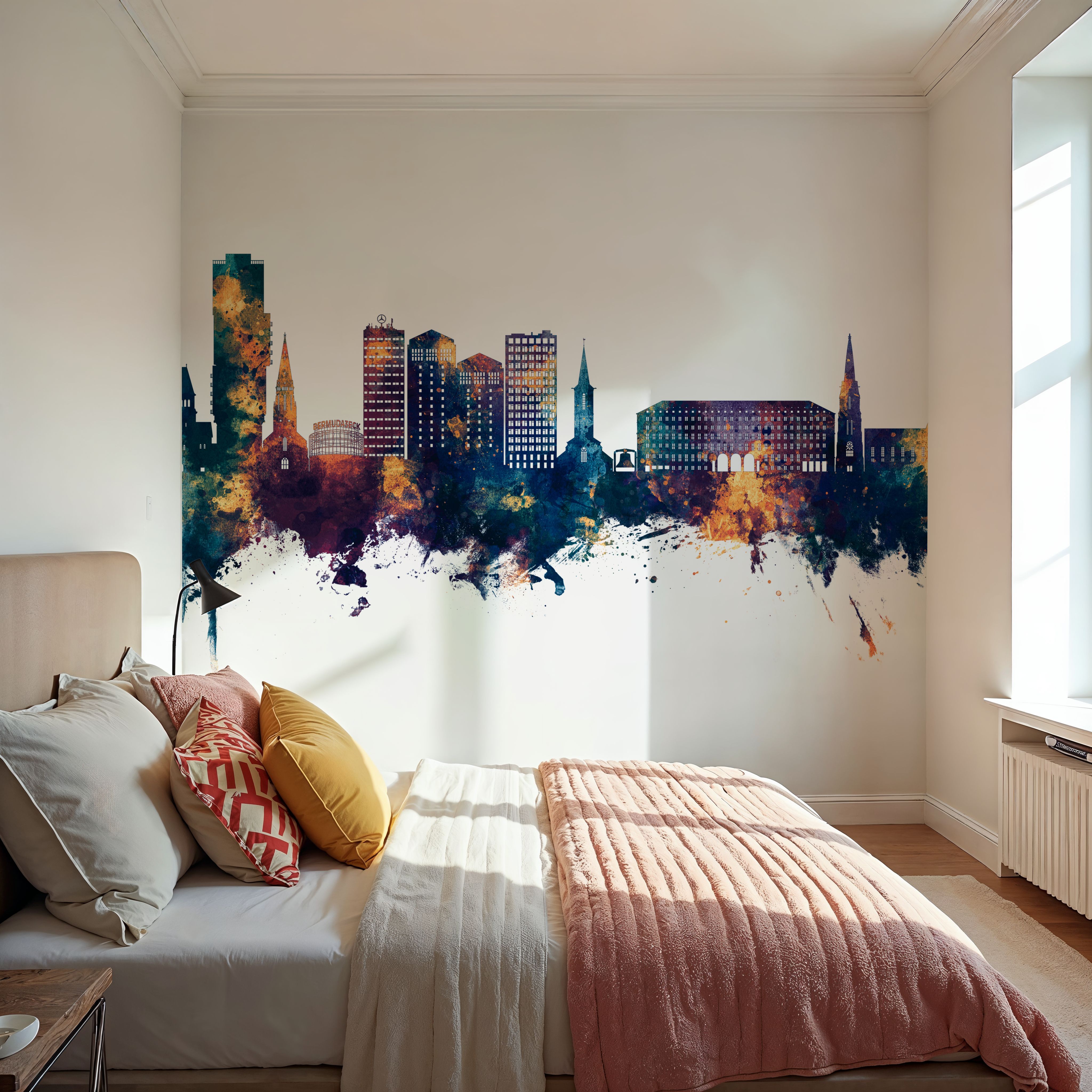 Bochum Germany Skyline Blue & Bronze