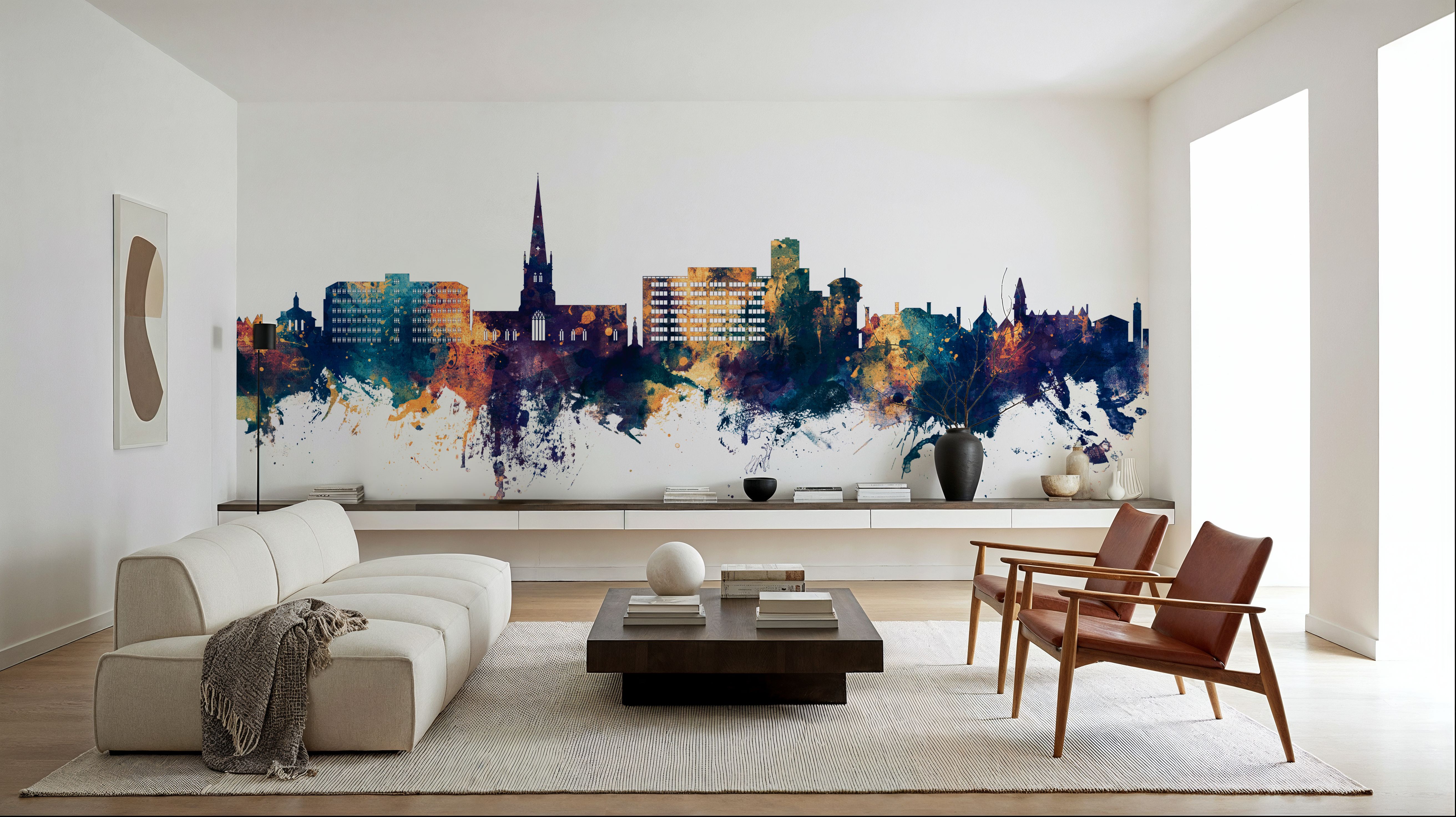 Solihull England Skyline Blue & Bronze