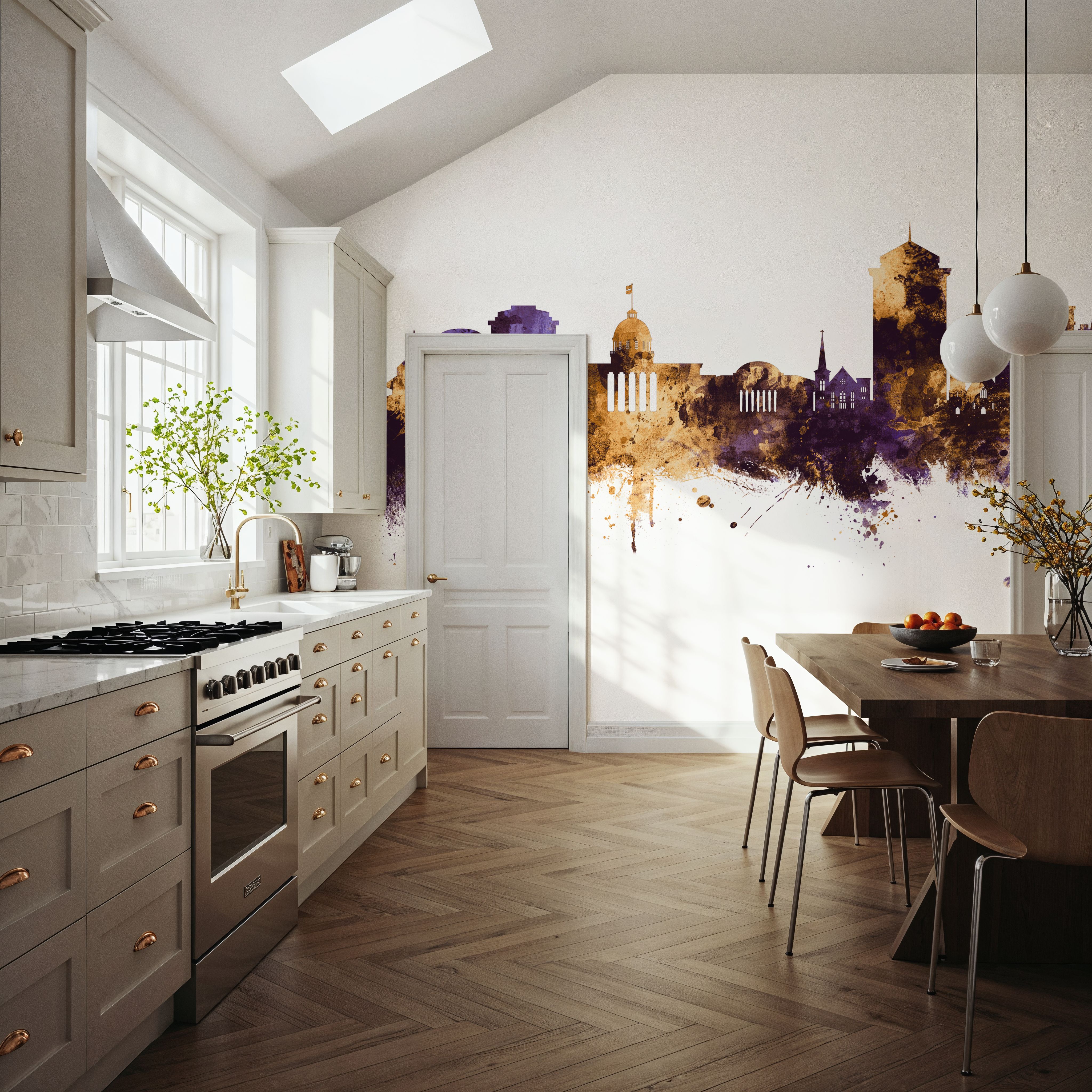 Montgomery Alabama Skyline Purple & Gold