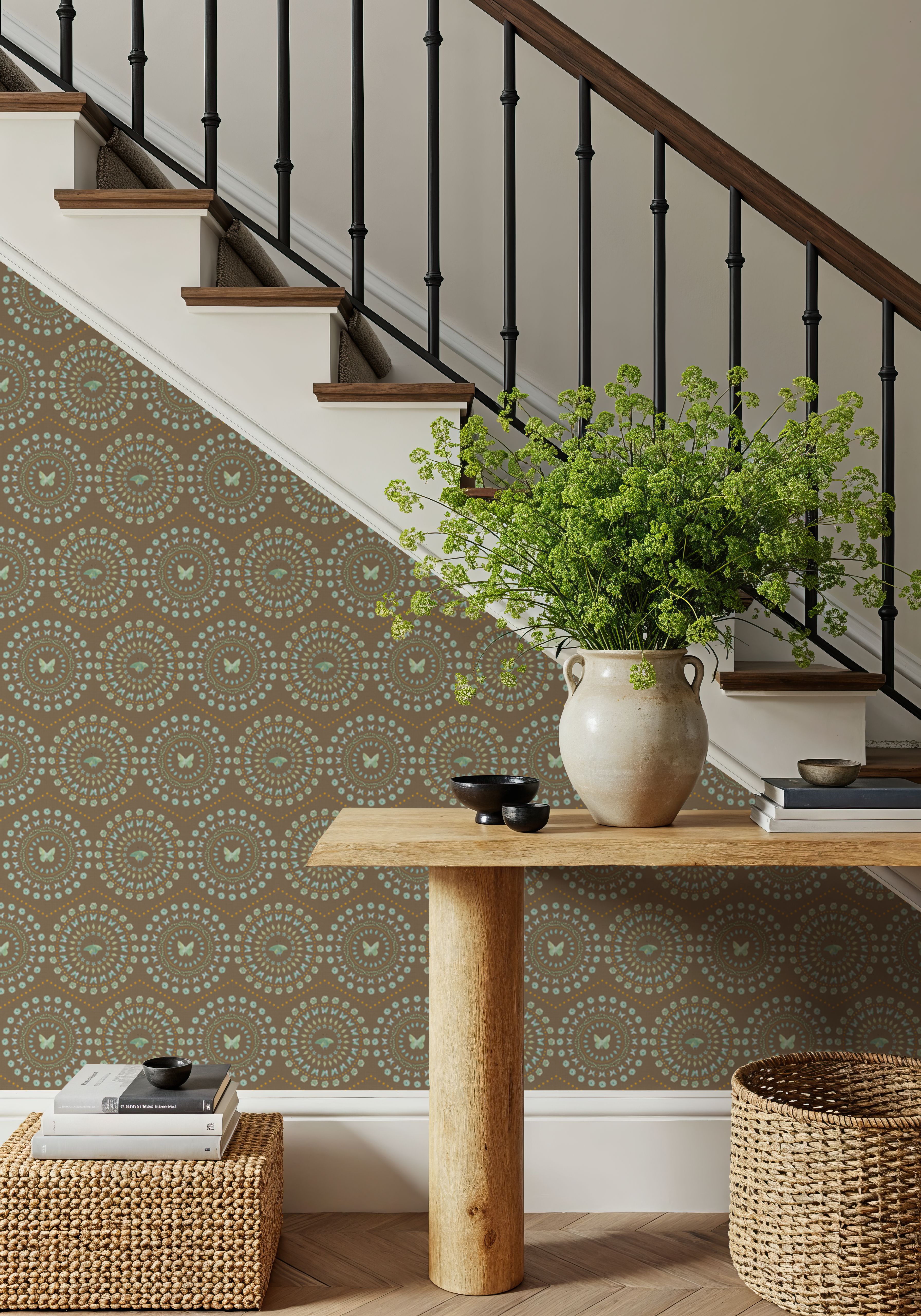 Flutterby Dreams Brown, Tapet