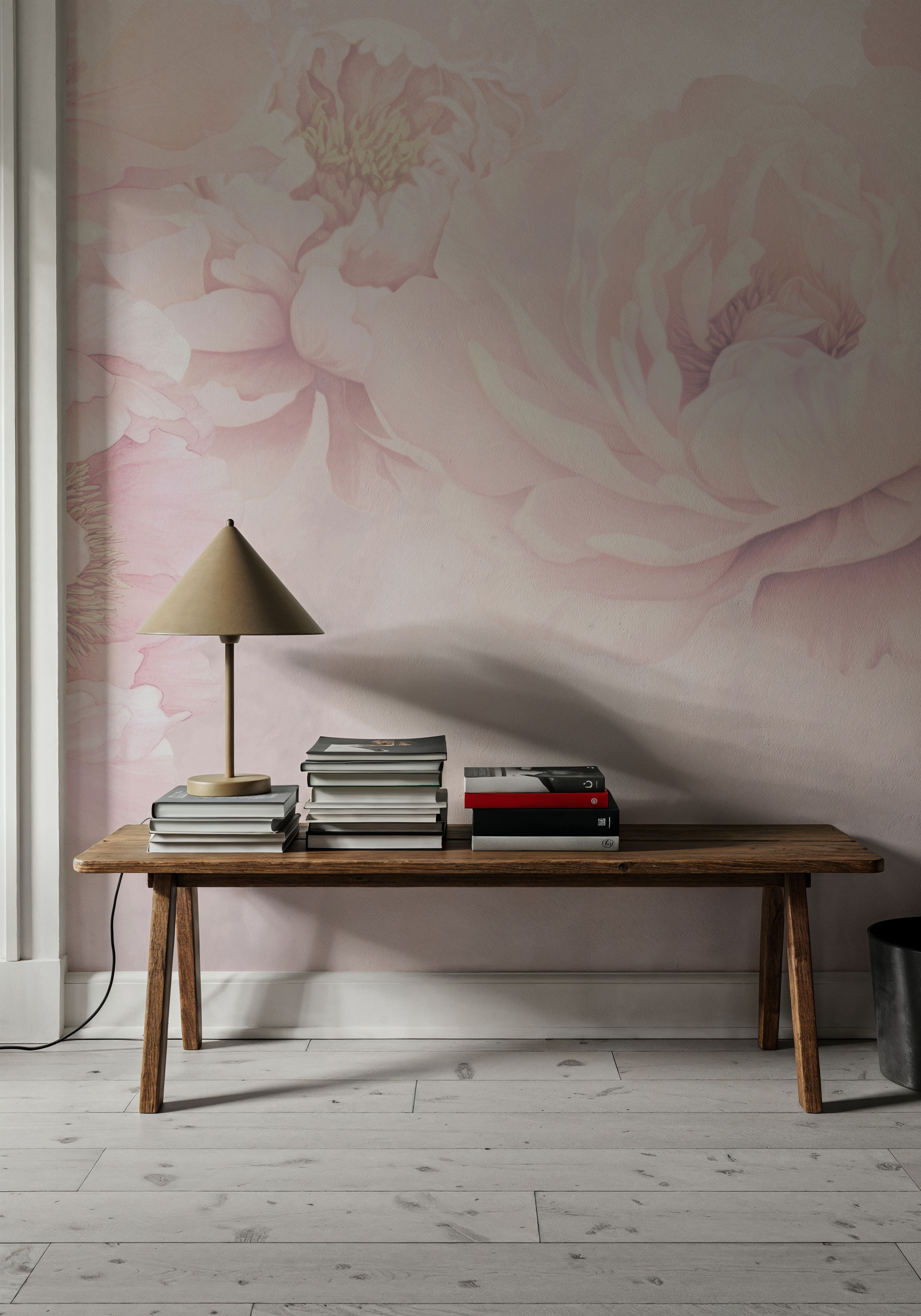 Wall Mural - Transcendent Peony, Dusty Pink - Offices - Wallism US - Premium, Textured or Peel & Stick