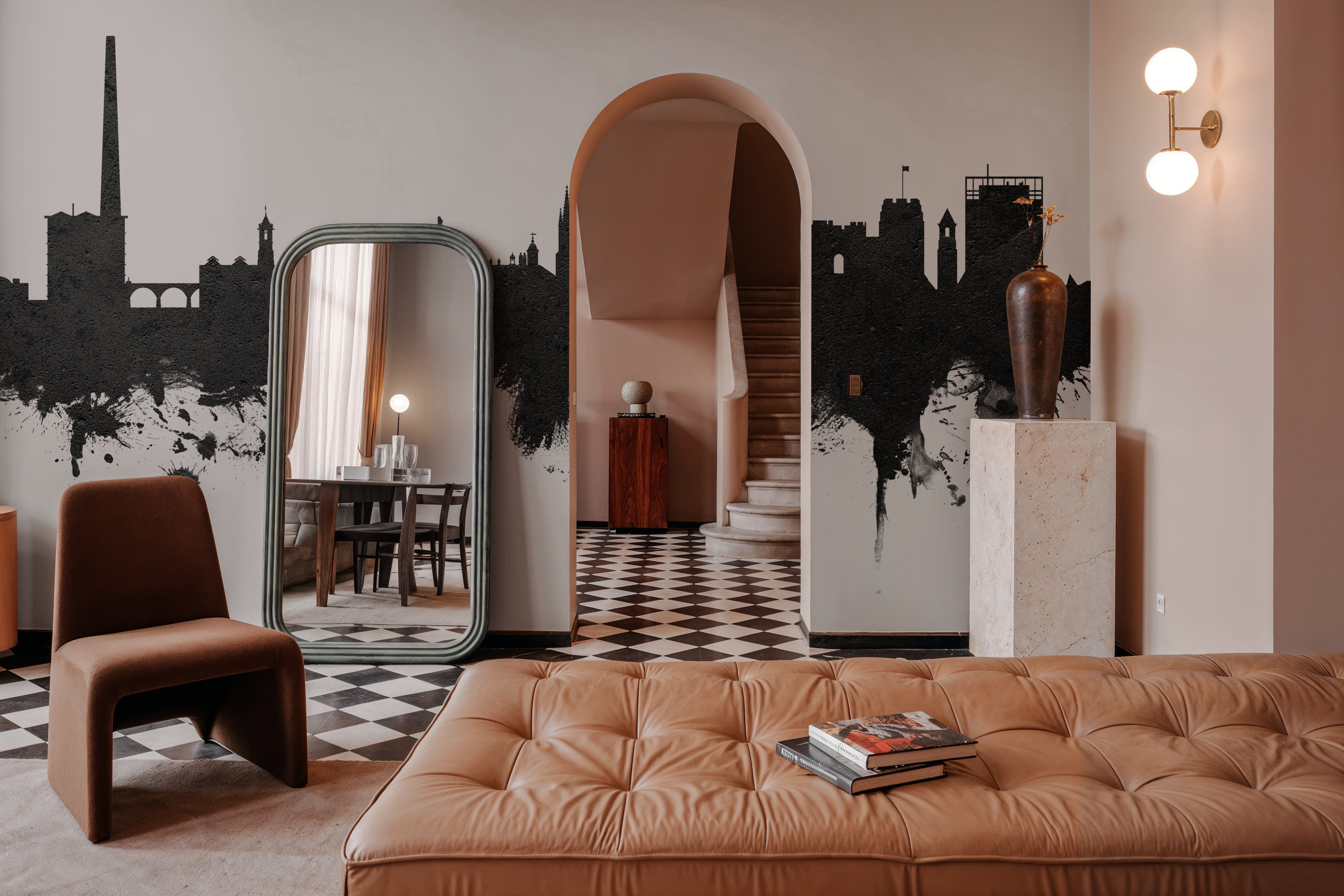 Carlisle England Skyline Black & White