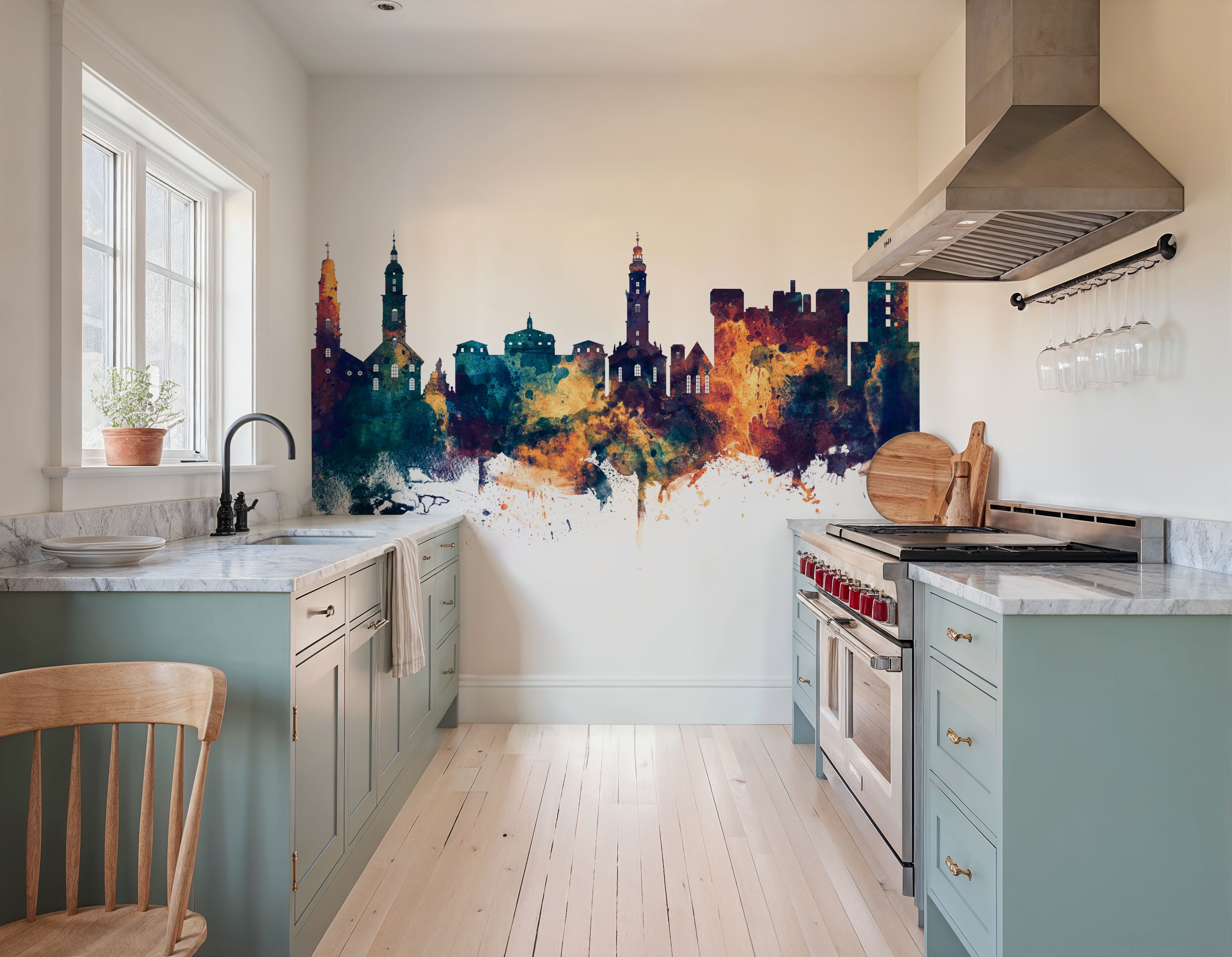 Erlangen Germany Skyline Blue & Bronze