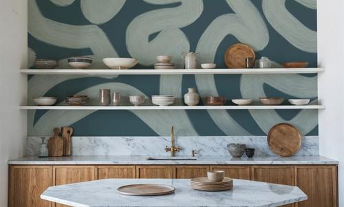 Modern Abstract, Teal