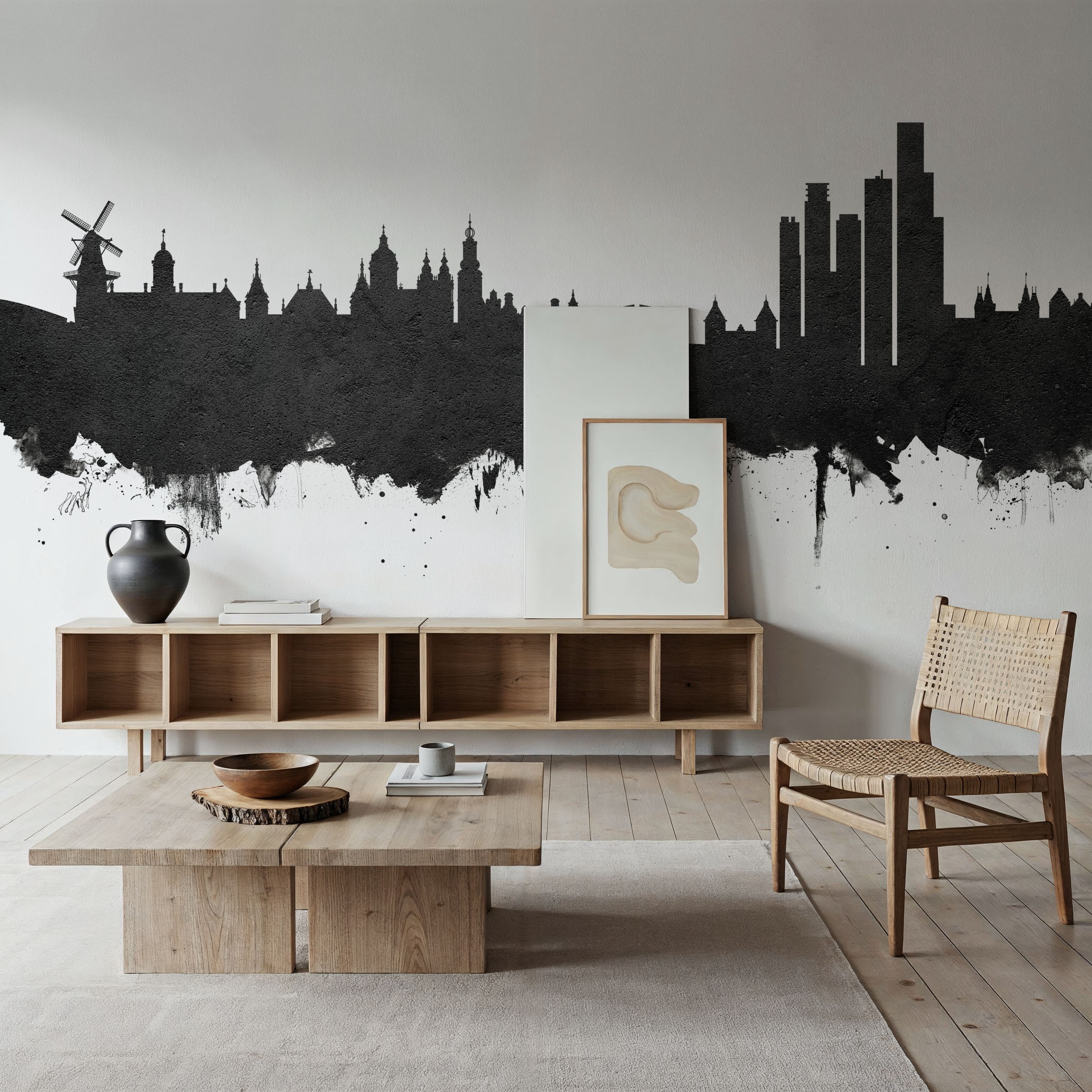 Amsterdam Skyline Black & White