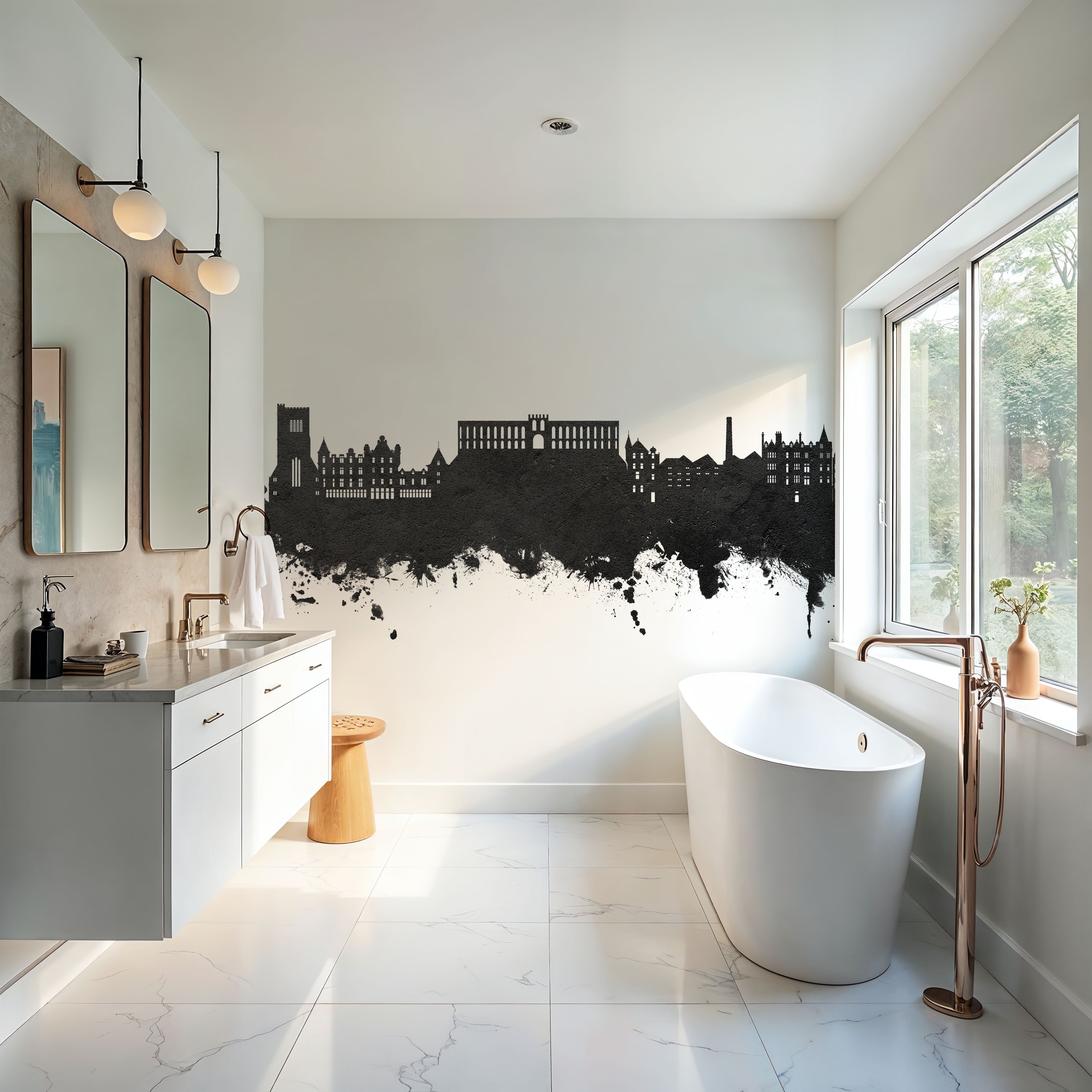 Oban Scotland Skyline Black & White