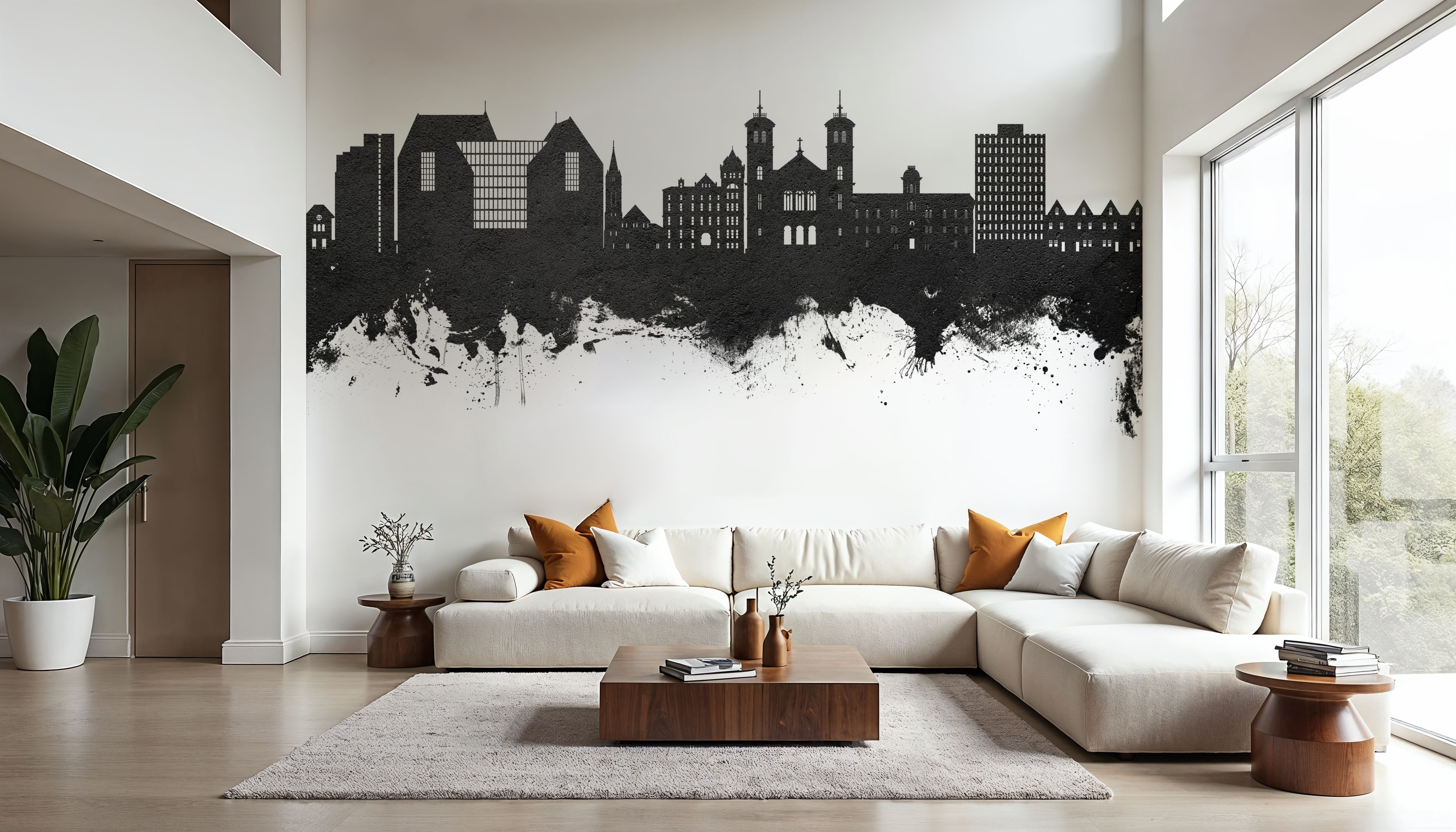 St John's Canada Skyline Black & White