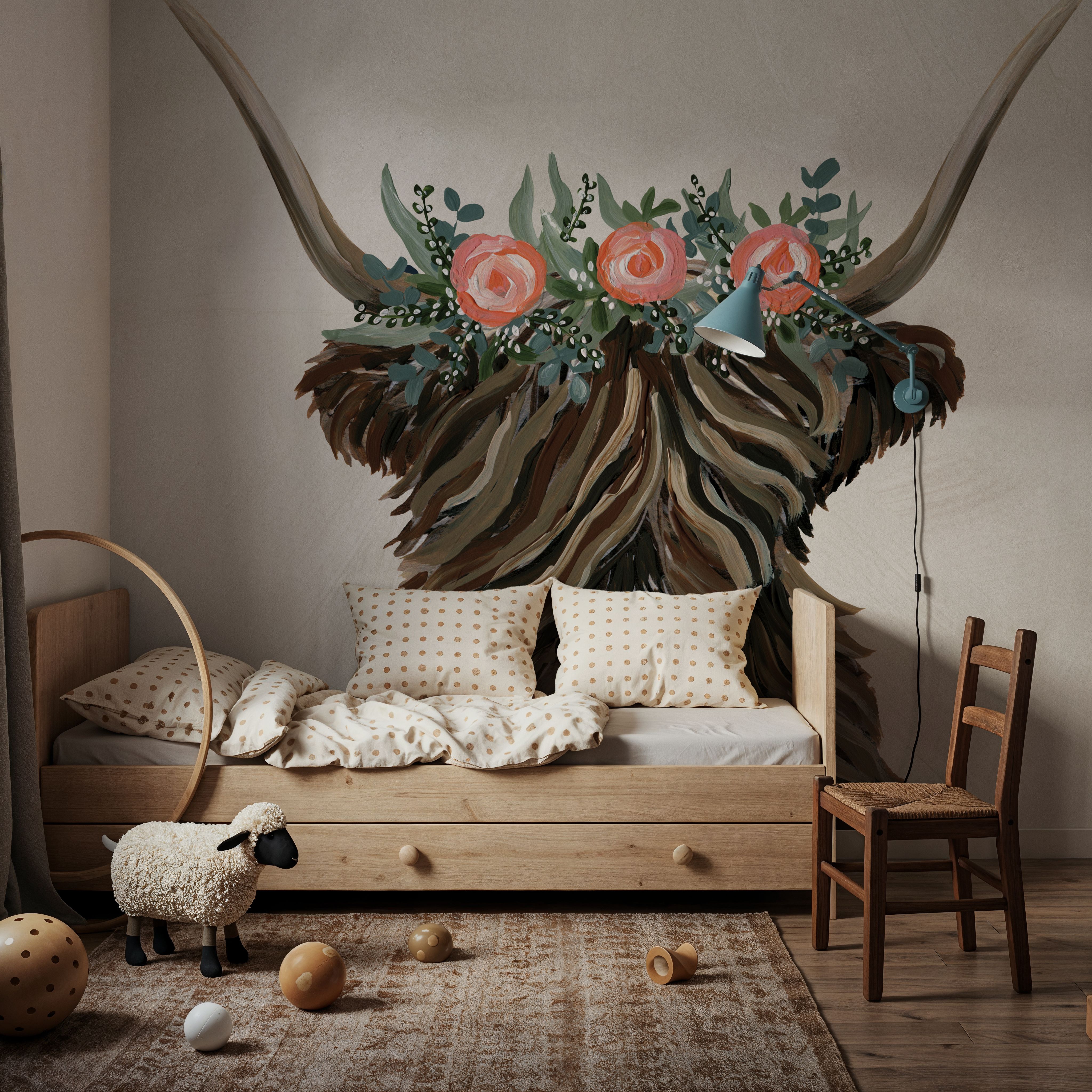 Longhorn with Rose Crown Texture
