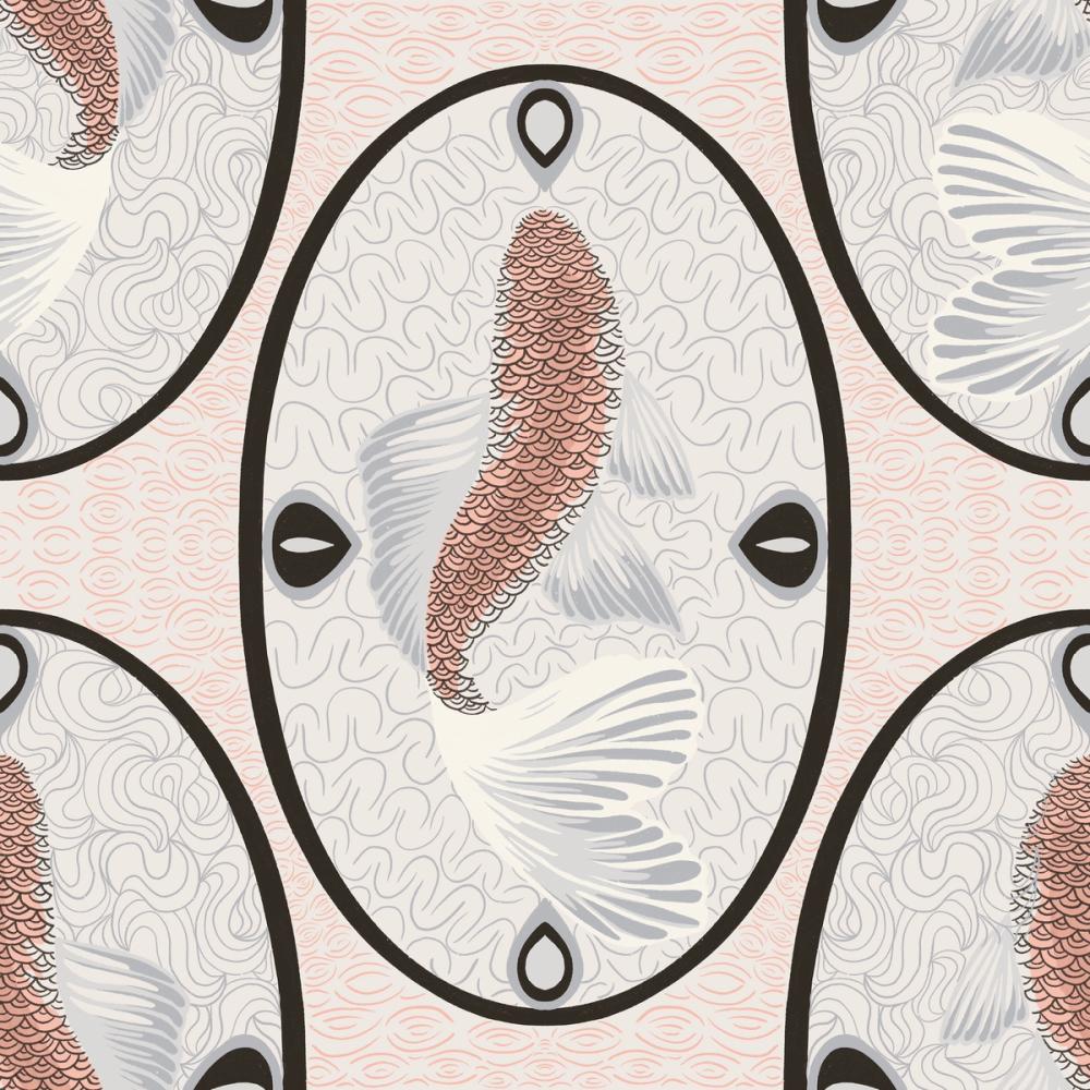 Koi Medallion, Peach
