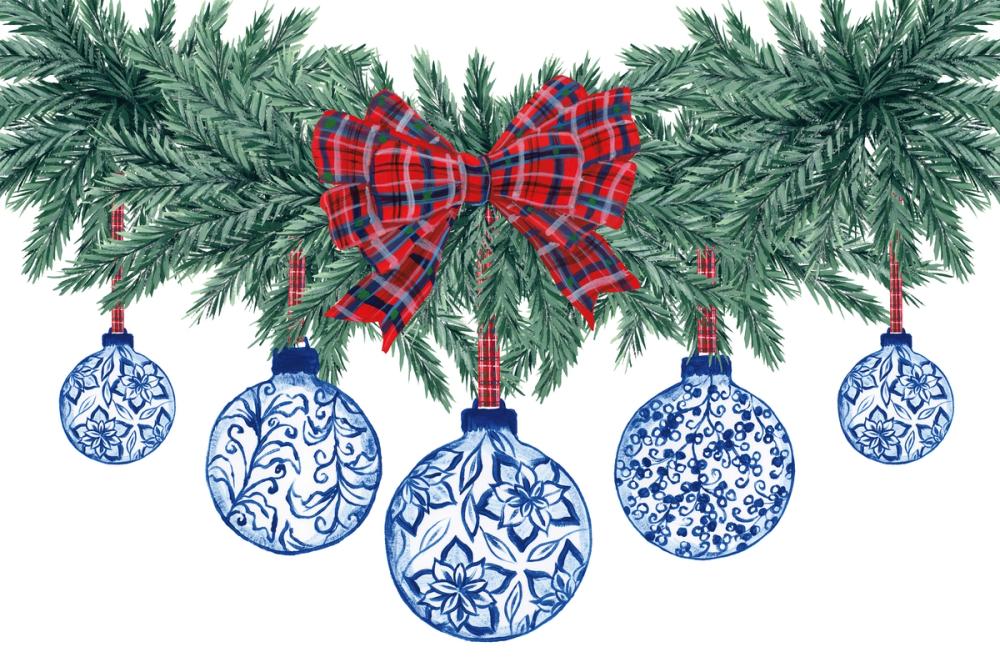 Holiday Tartan and Chinoiserie I