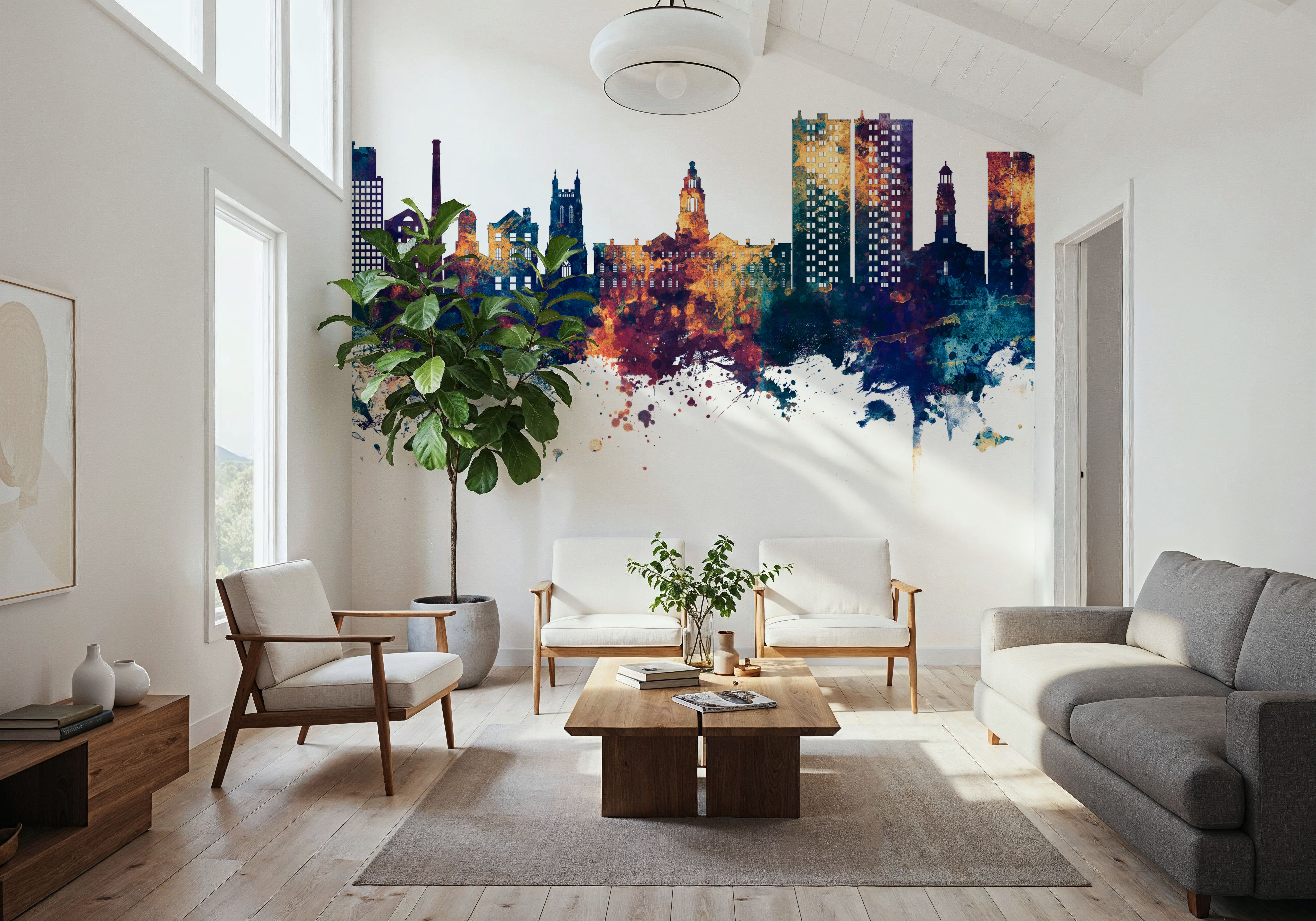 Stockport England Skyline Blue & Bronze