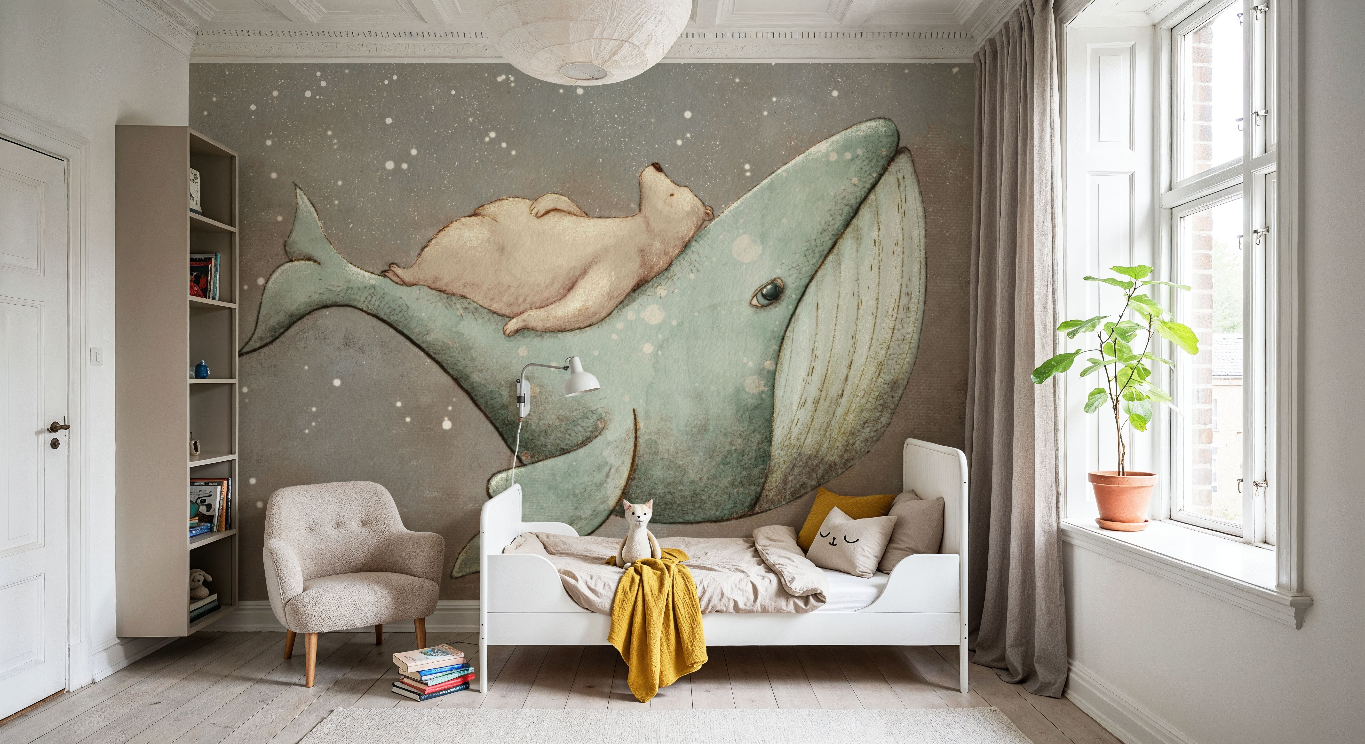 Dreaming Whale & Bear, Wallpaper