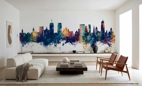 Syracuse New York Skyline Blue & Bronze