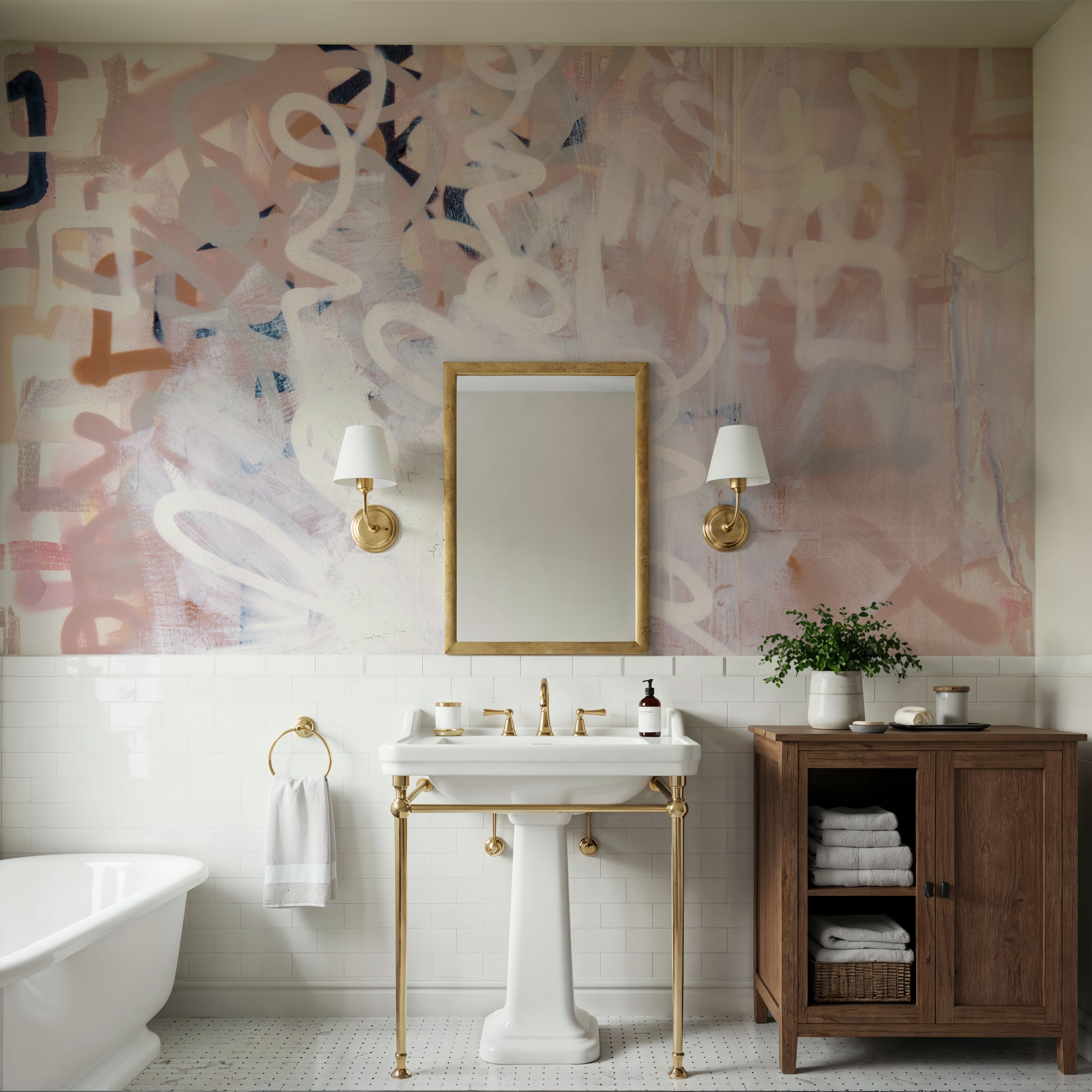 Wall Mural - Love on Steroids II - Abstract mural wallpaper - Bedroom - Wallism US - Premium, Textured or Peel & Stick