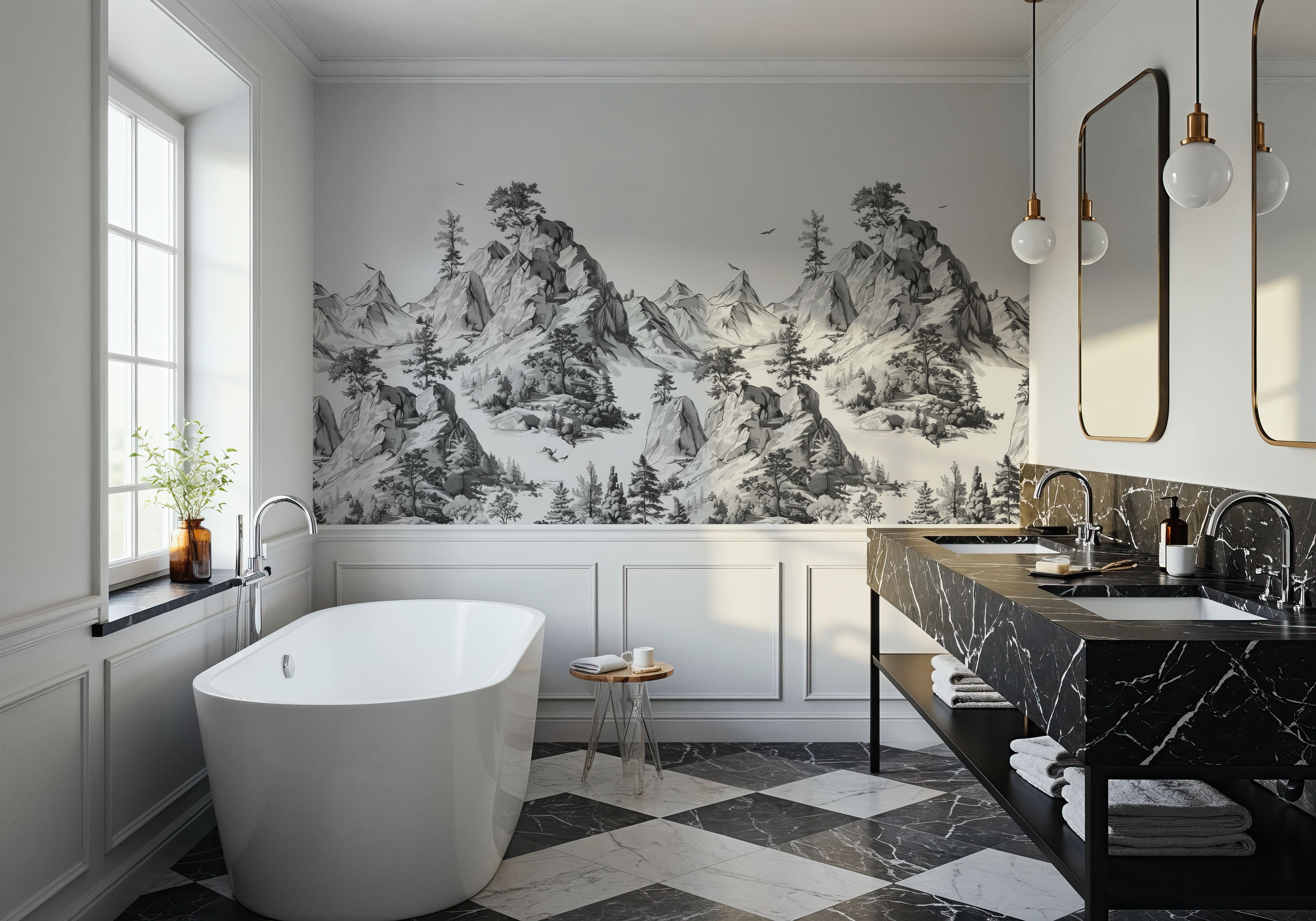 Toile Hills, Black & White