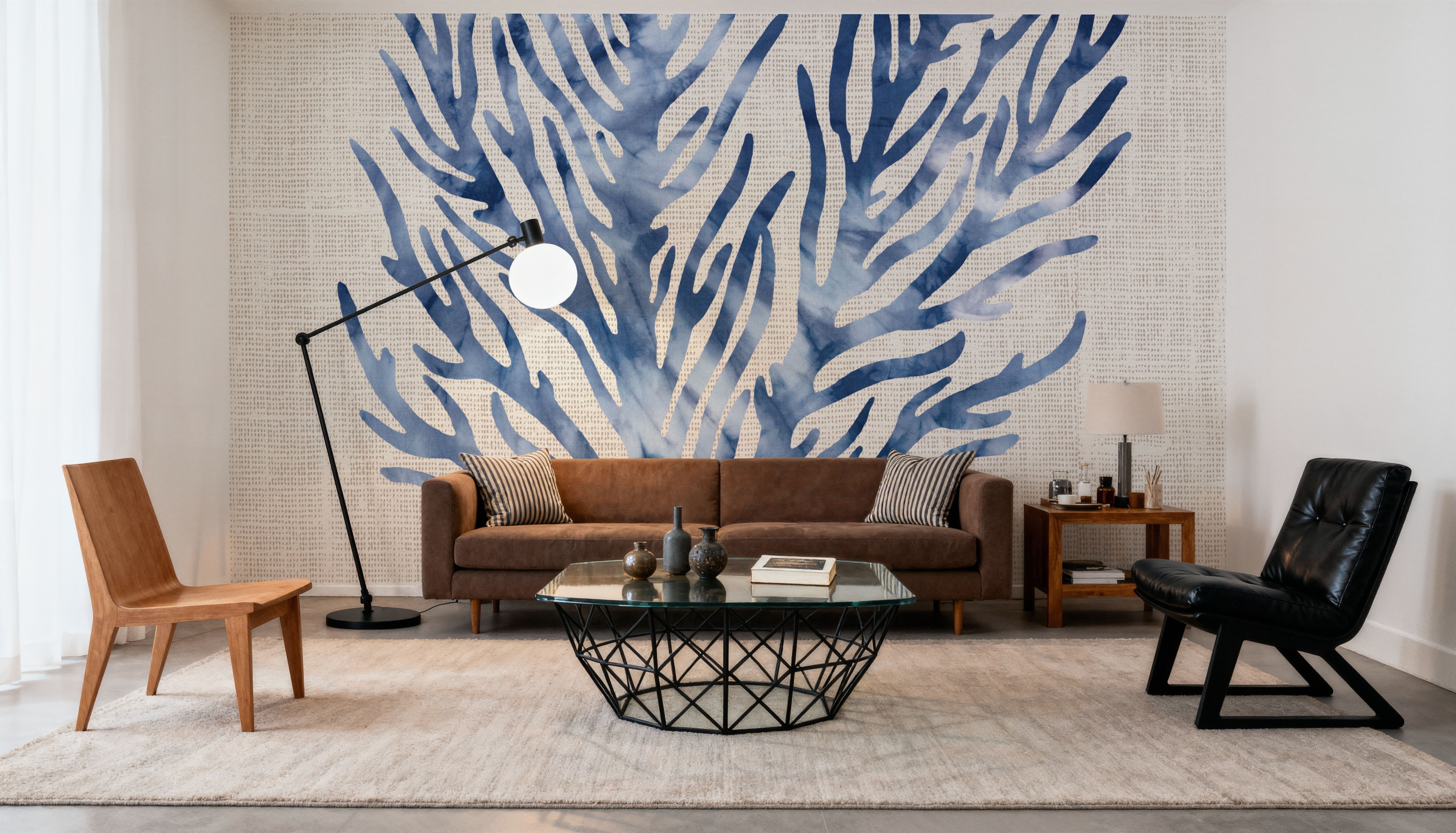 Shibori Coral IV on Linen