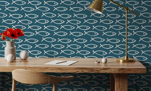 Seaside Fish Dark Blue