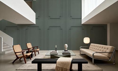 Faux Wall Panel Moulding, Sage