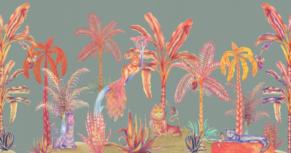 Colorful Jungle,  Seafoam