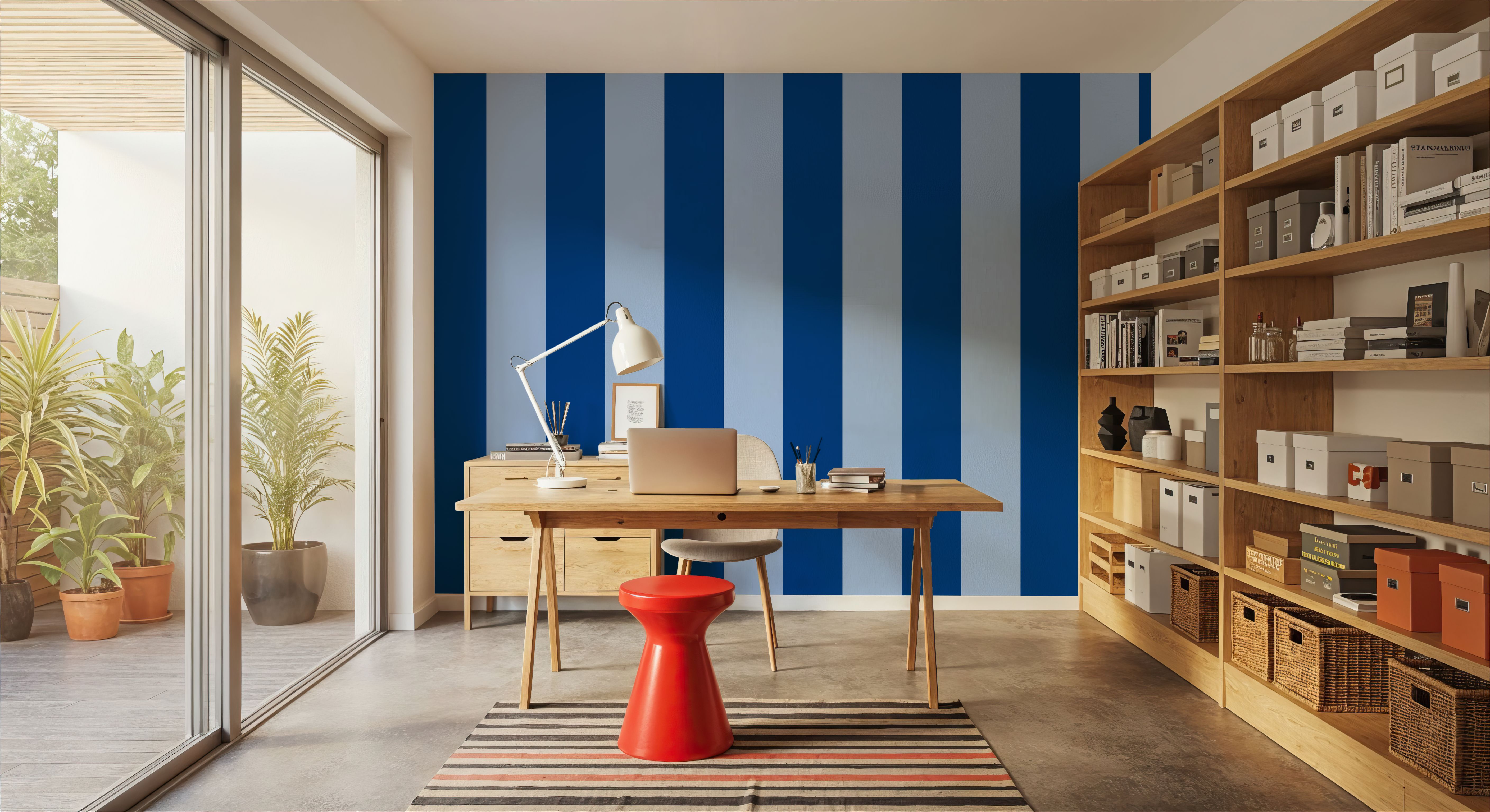 Circus Stripes, Blue on Blue