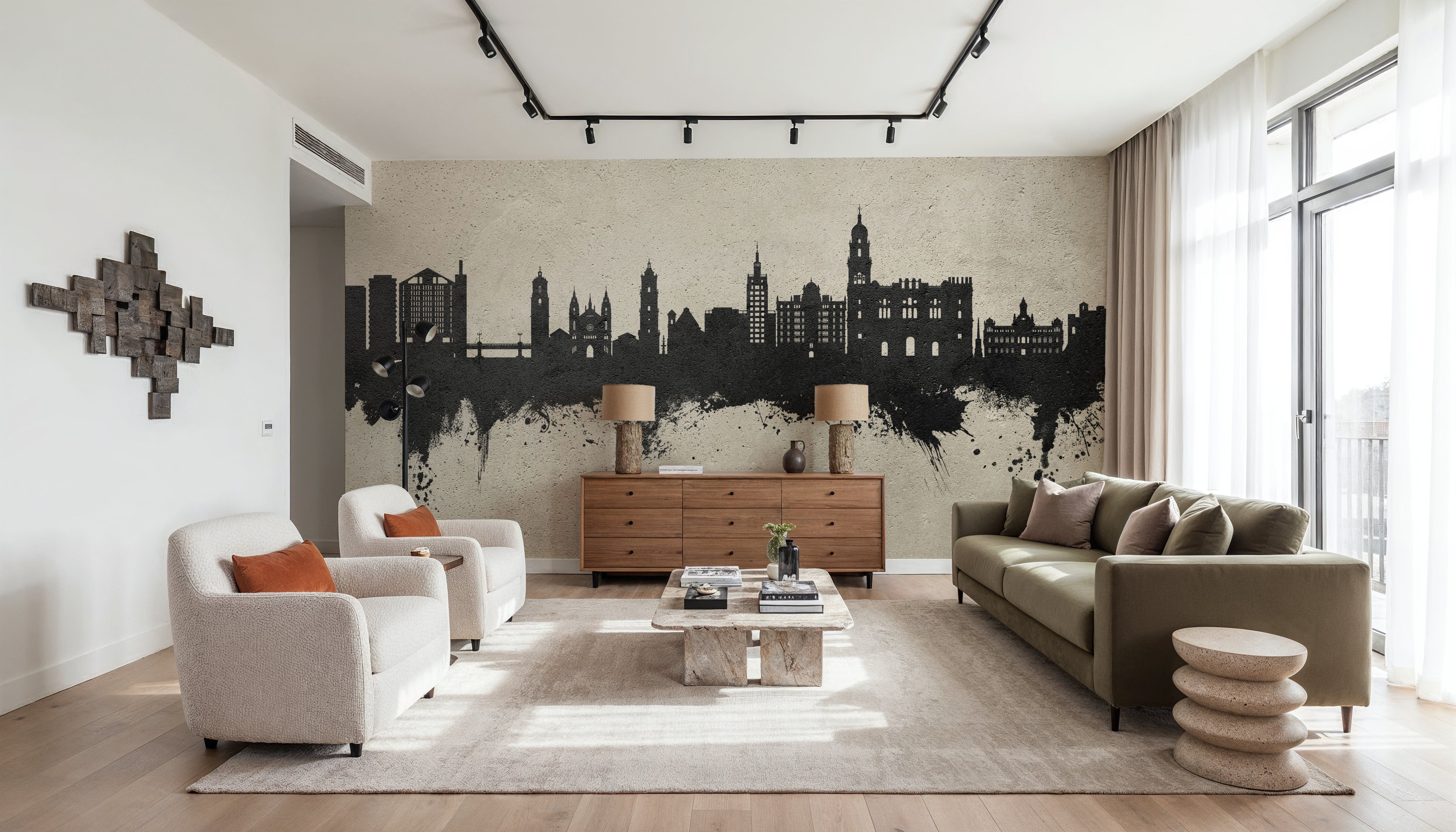 Málaga Spain Skyline Concrete