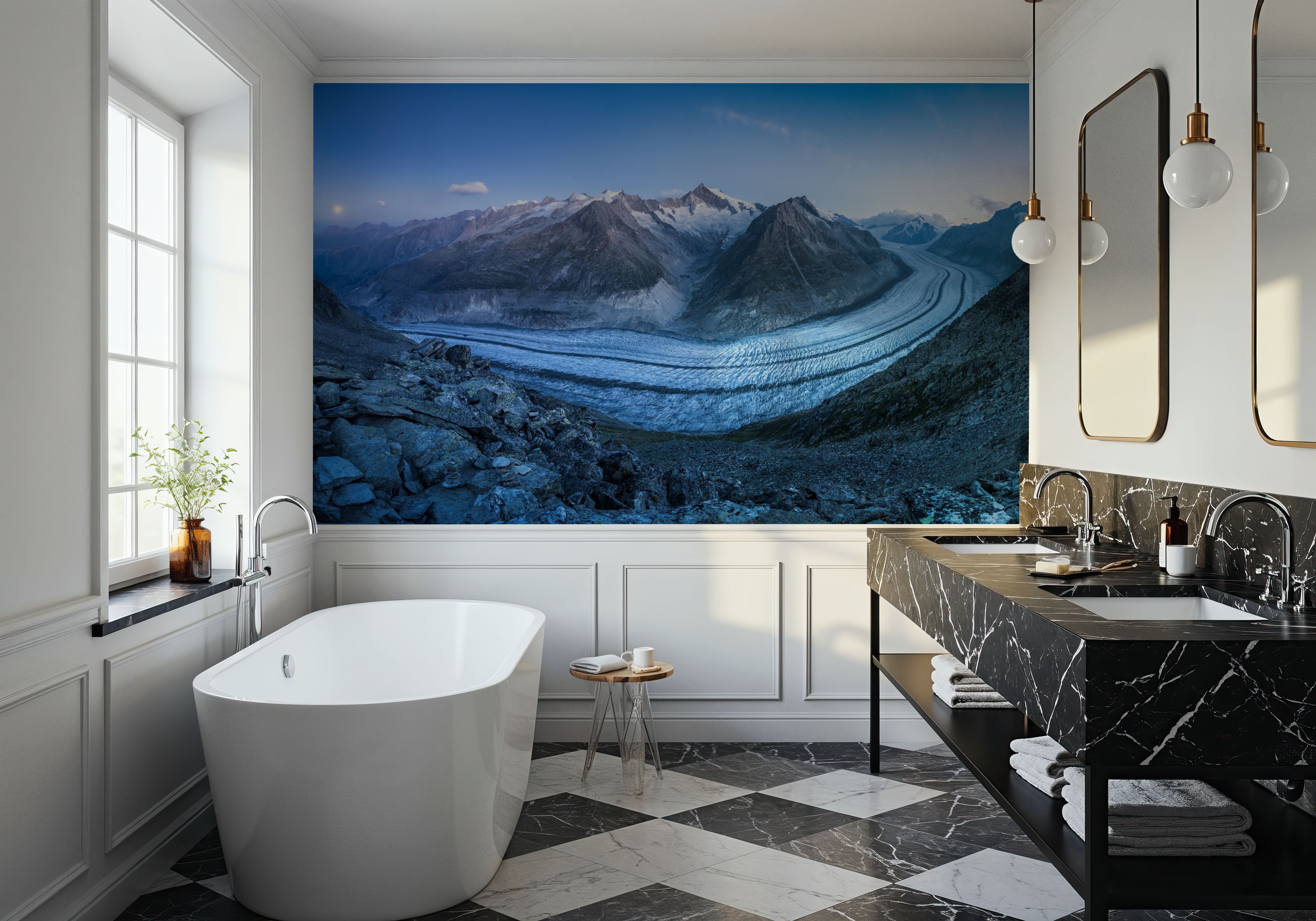 Aletsch Glacier Moon