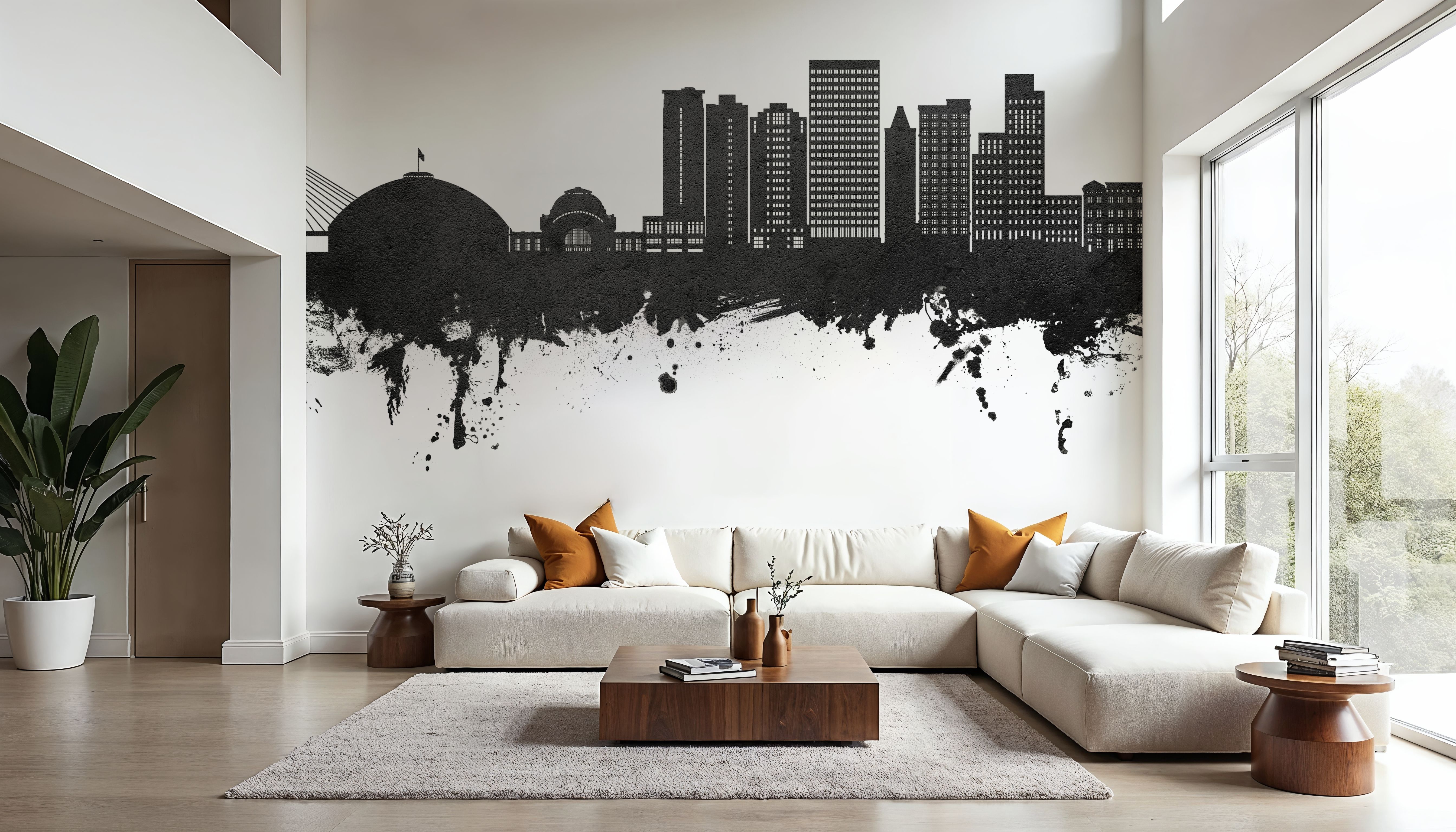 Tacoma Washington Skyline Black & White