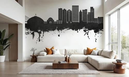 Tacoma Washington Skyline Black & White