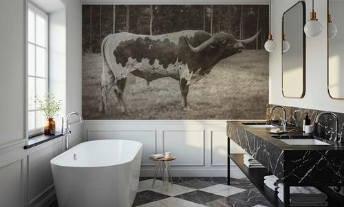 Longhorn Bull Sepia
