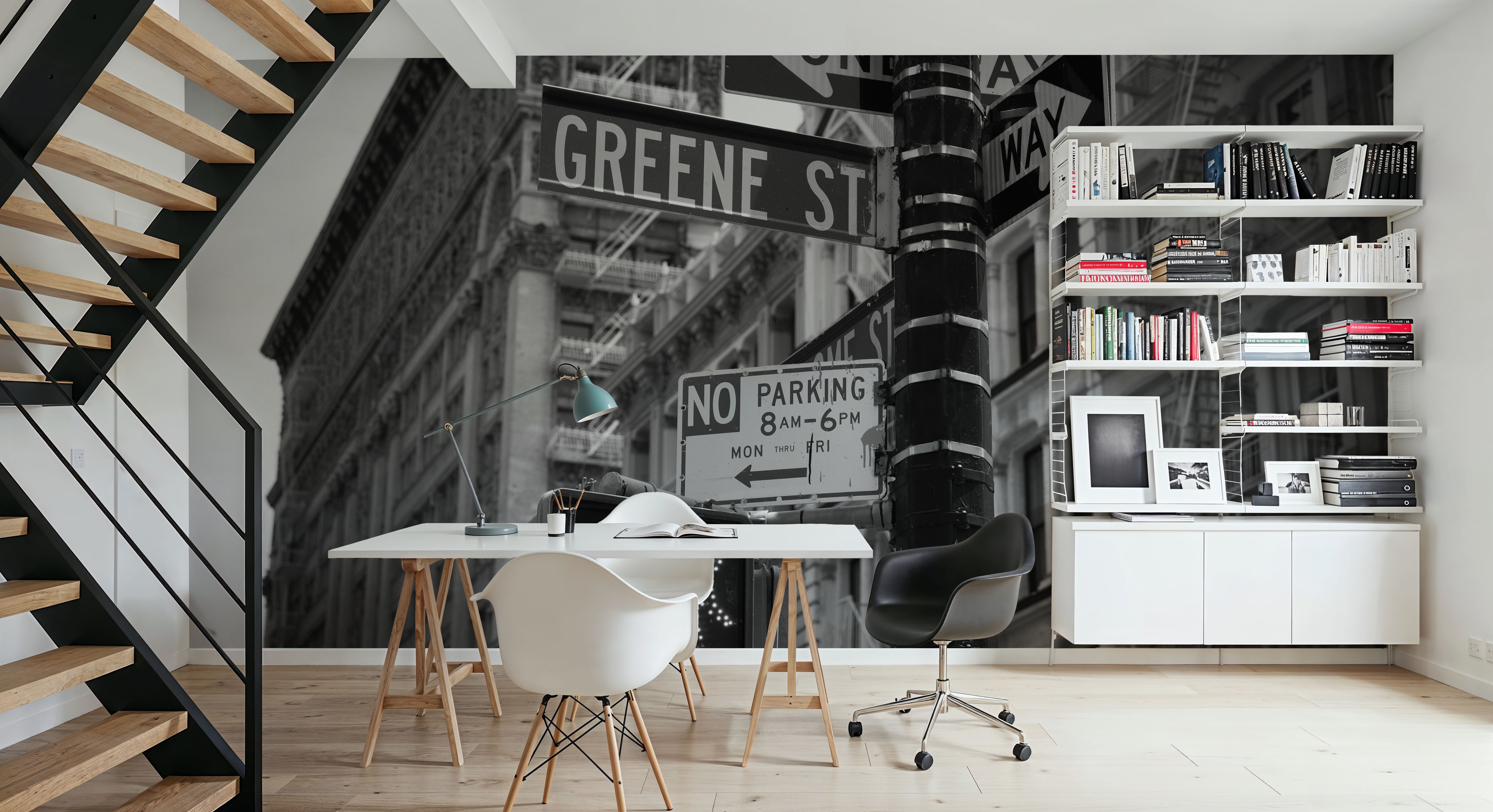 Soho Greene St Sign Manhattan, Black & White