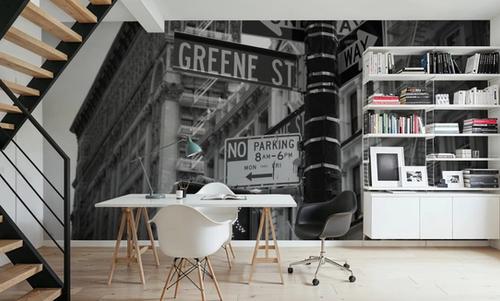 Soho Greene St Sign Manhattan, Black & White