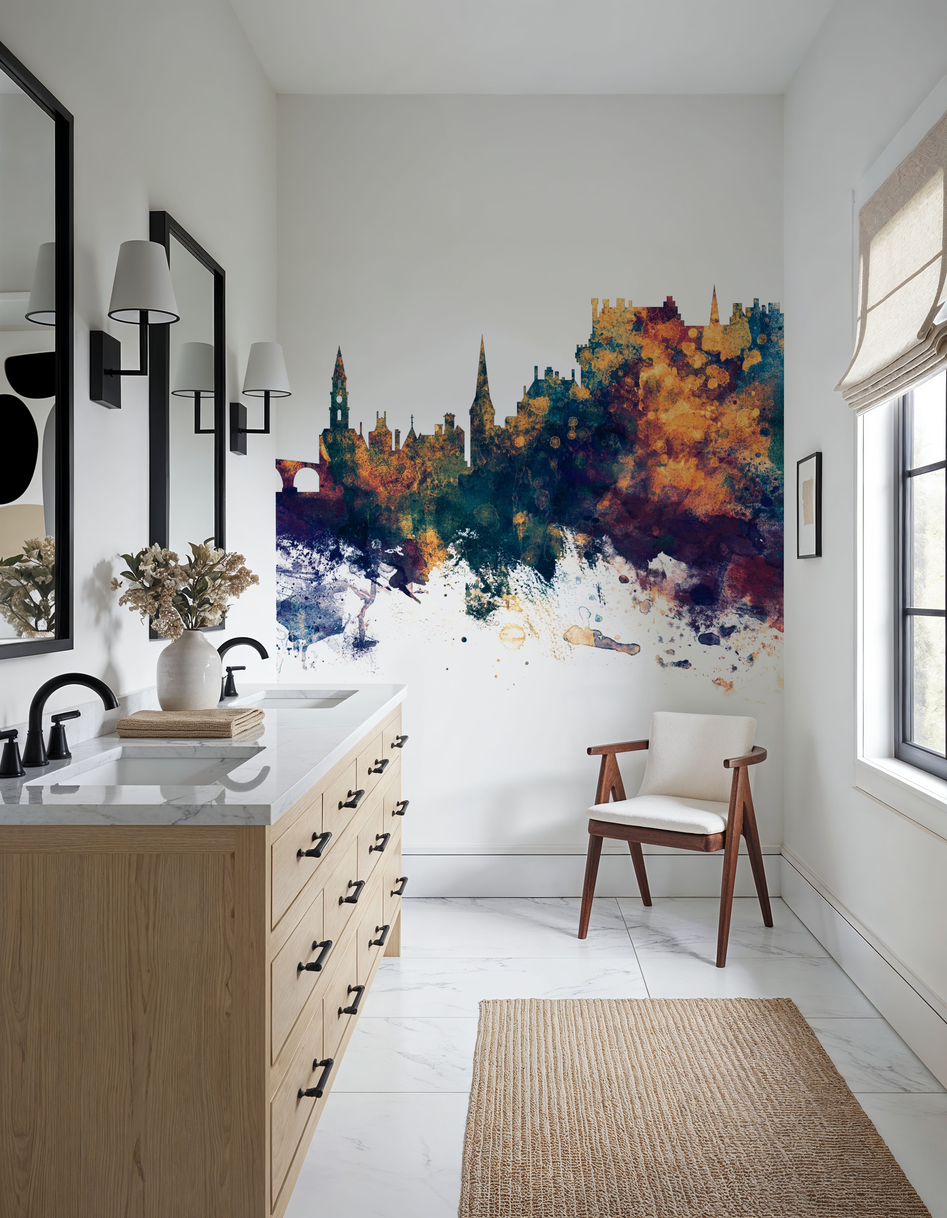 Stirling Scotland Skyline Blue & Bronze