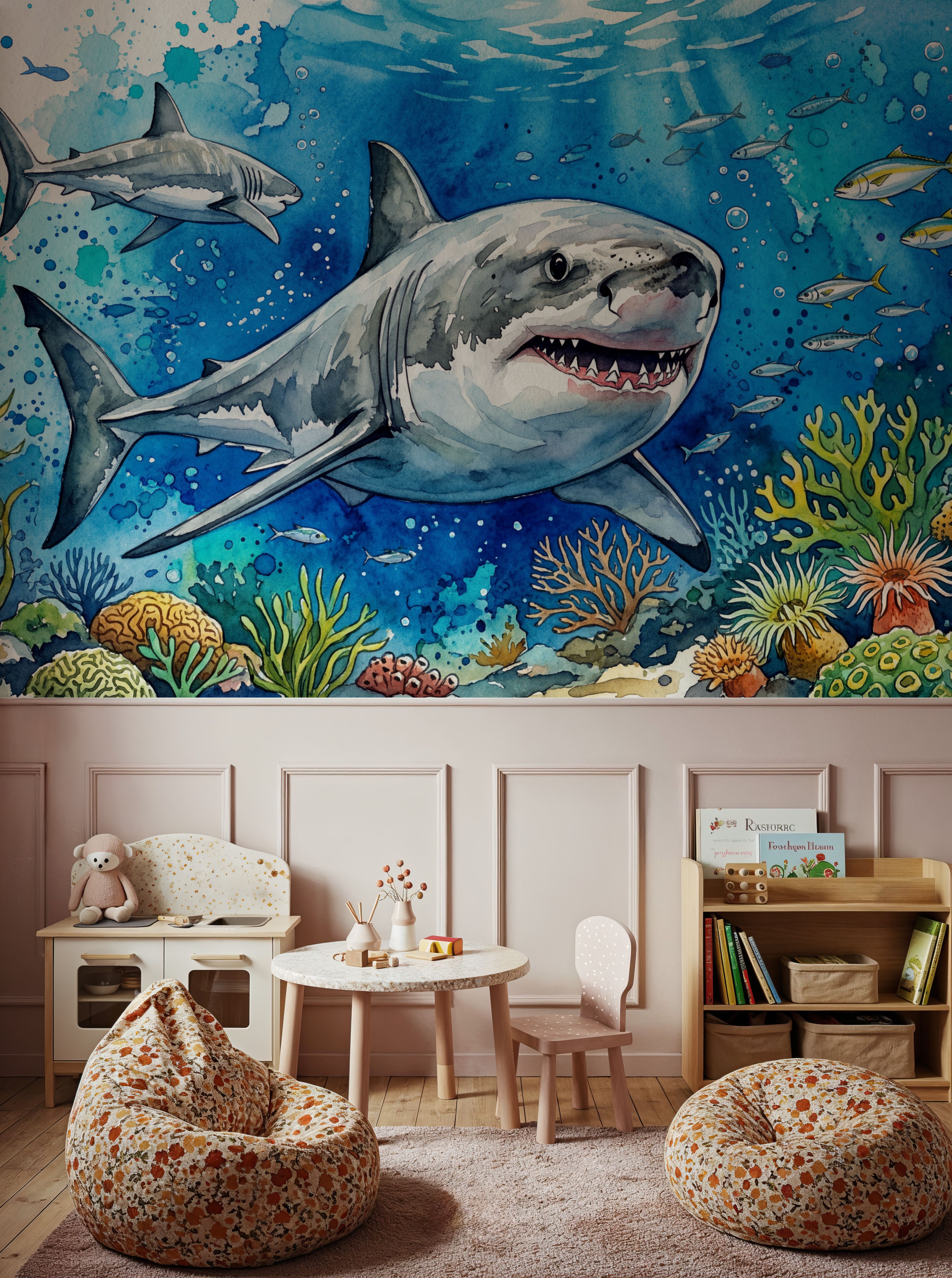 White Shark 2 - Watercolor Predators Series