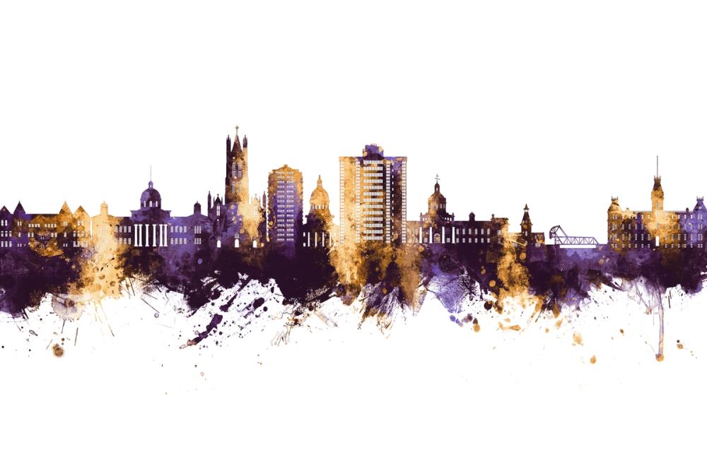 Kingston Canada Skyline Purple & Gold 